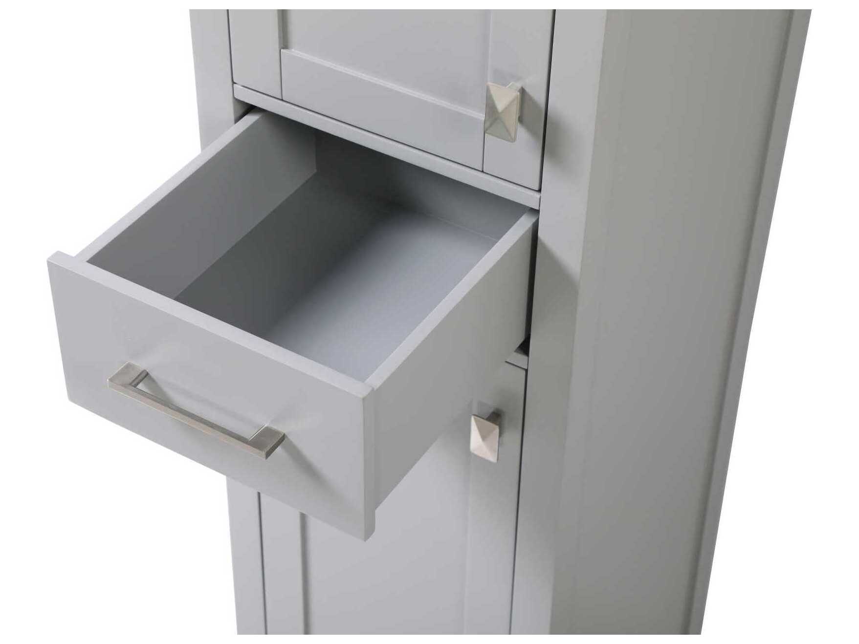 Elegant Lighting Irene Grey Rubberwood Bath Storage Cabinet