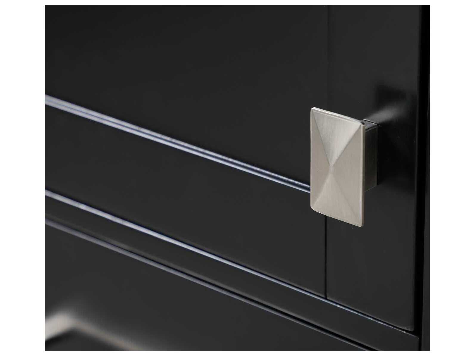 Elegant Lighting Irene Black Rubberwood Bath Storage Cabinet