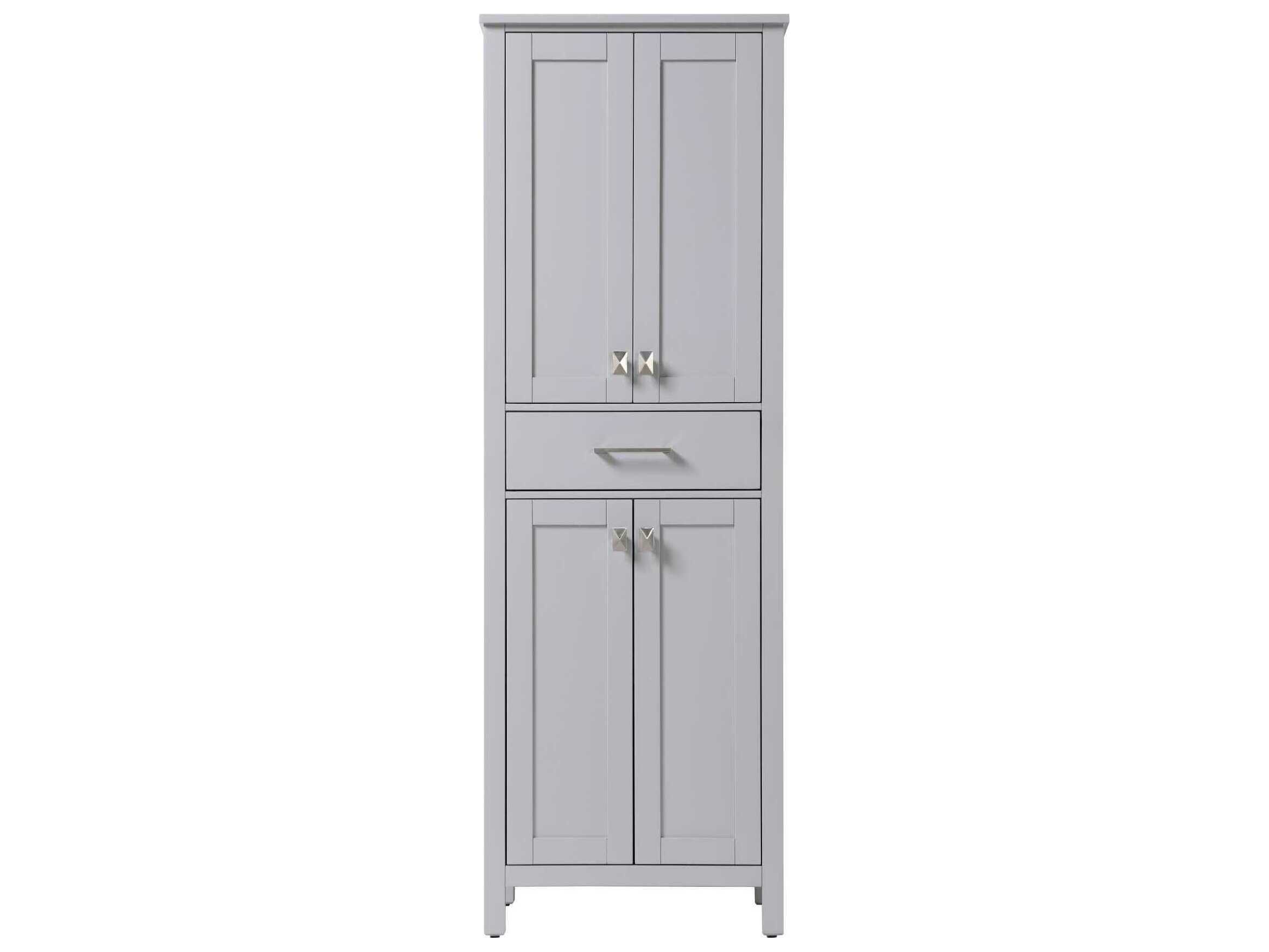 Elegant Lighting Irene Grey Rubberwood Bath Storage Cabinet