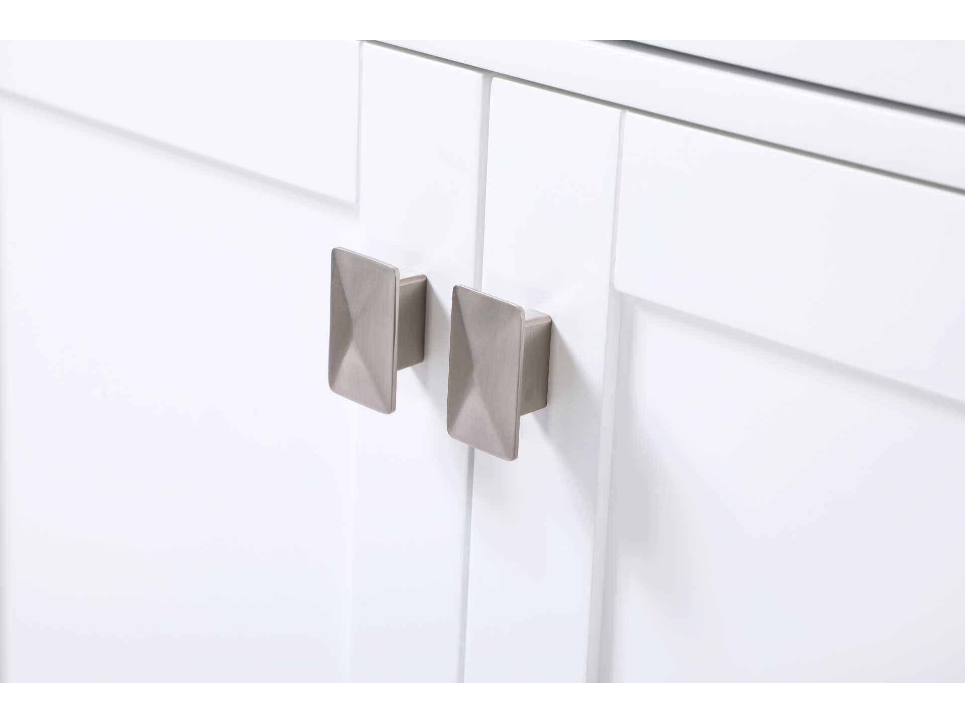 Elegant Lighting Irene White Rubberwood Bath Storage Cabinet