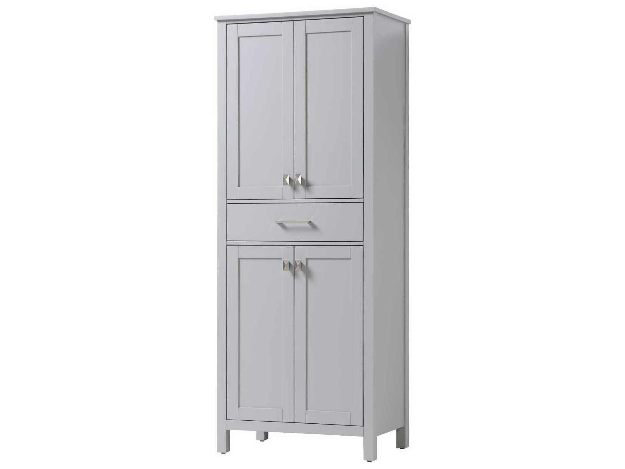 Elegant Lighting Irene Grey Rubberwood Bath Storage Cabinet