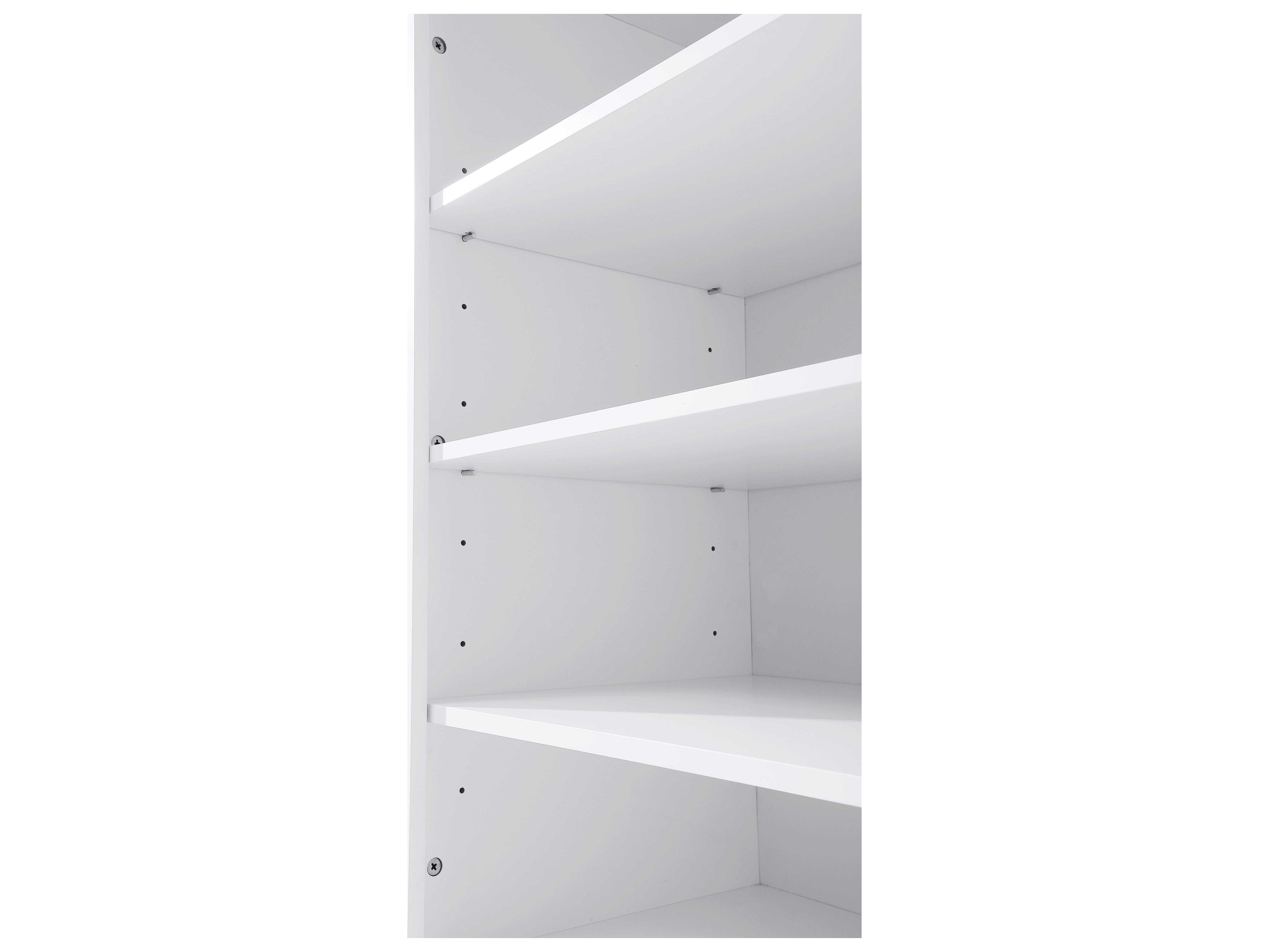 Elegant Lighting Soma White Bath Storage Glass Cabinet