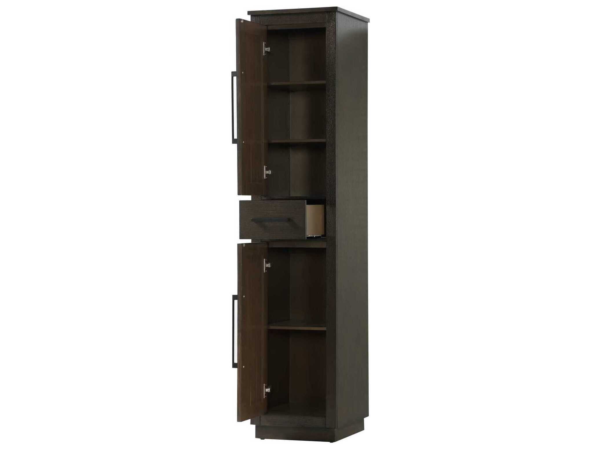 Elegant Lighting Chase Chocolate Oak Brown Rubberwood Bath Storage Cabinet