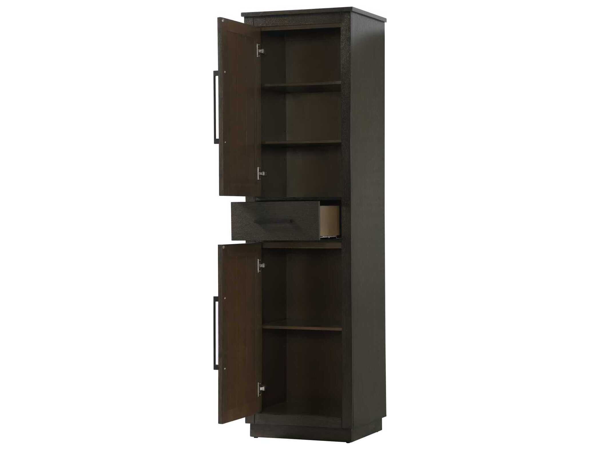 Elegant Lighting Chase Chocolate Oak Brown Rubberwood Bath Storage Cabinet