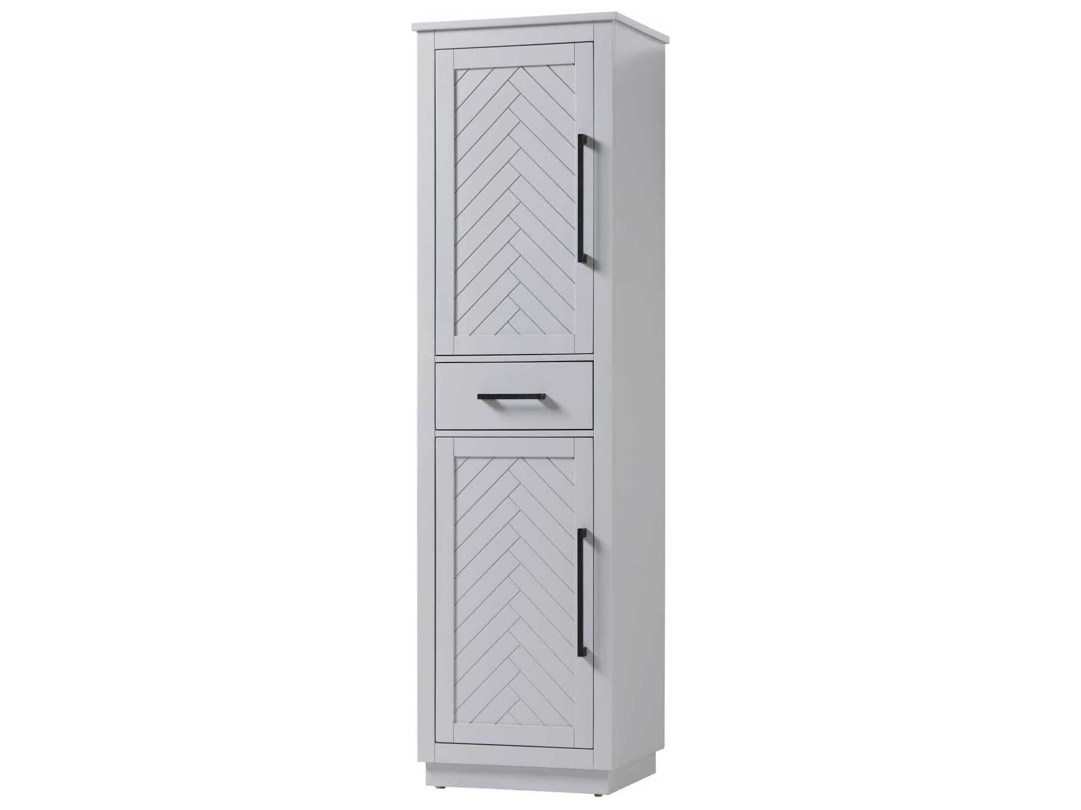 Elegant Lighting Chase Grey Rubberwood Bath Storage Cabinet