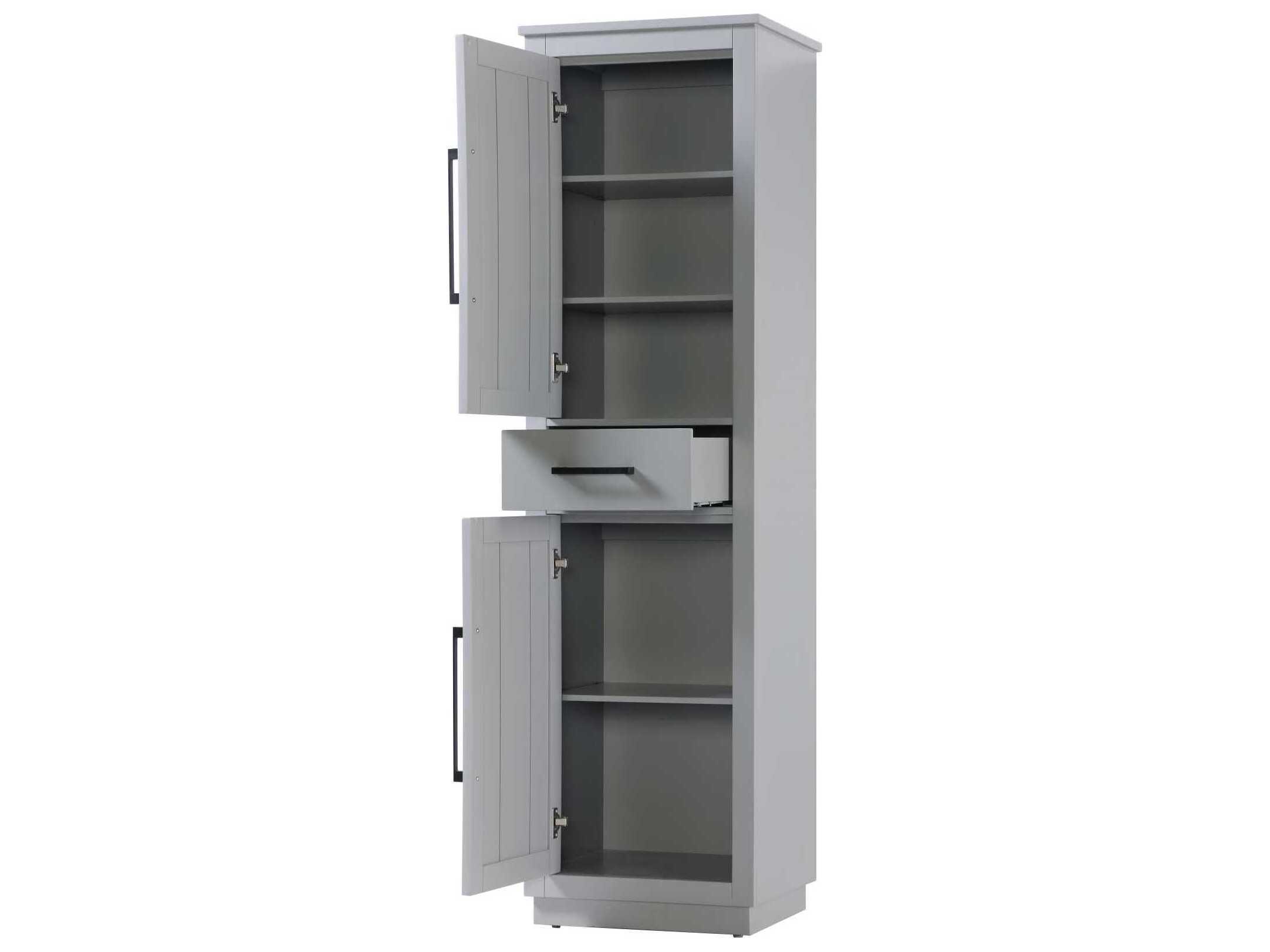 Elegant Lighting Chase Grey Rubberwood Bath Storage Cabinet