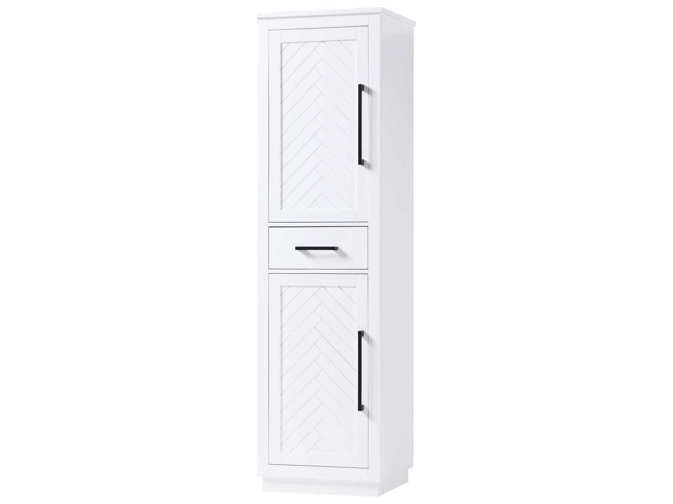 Elegant Lighting Chase White Rubberwood Bath Storage Cabinet