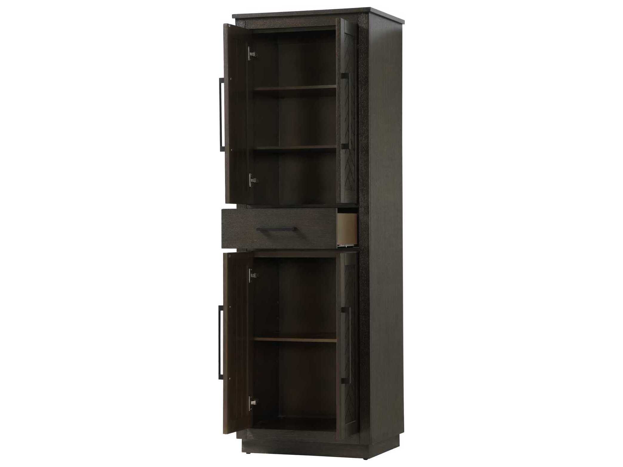 Elegant Lighting Chase Chocolate Oak Brown Rubberwood Bath Storage Cabinet