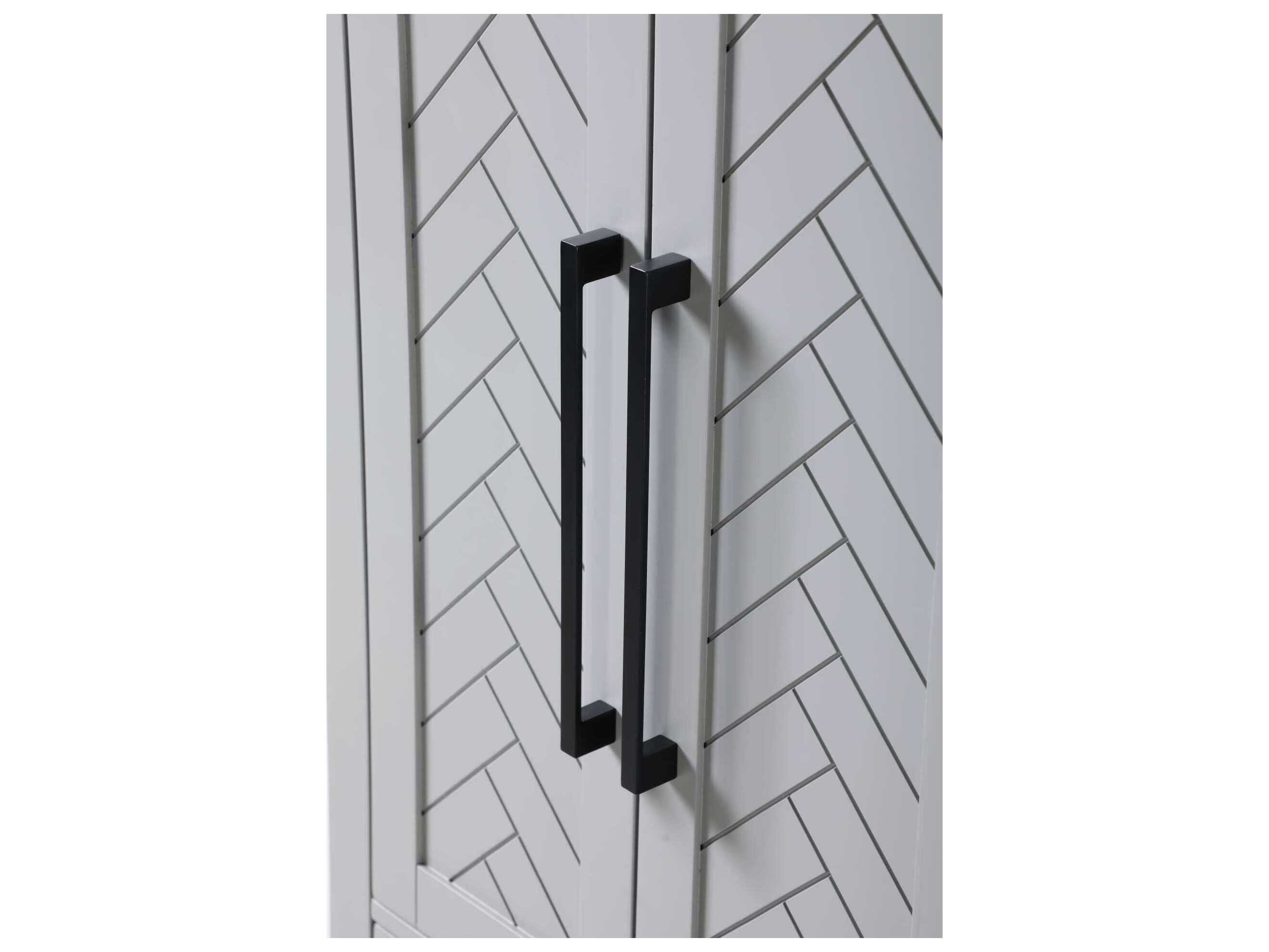 Elegant Lighting Chase Grey Rubberwood Bath Storage Cabinet