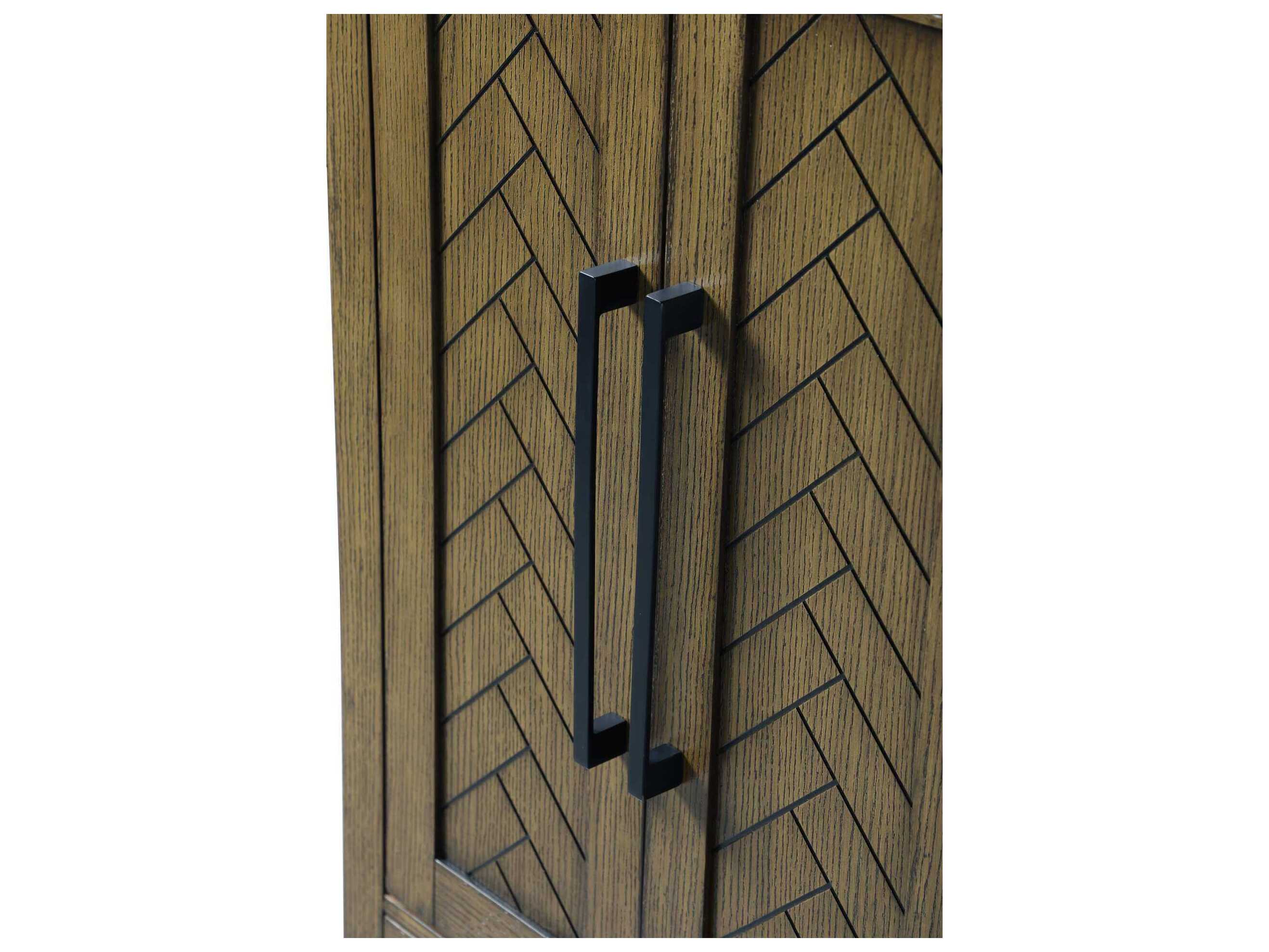 Elegant Lighting Chase Hazel Oak Brown Rubberwood Bath Storage Cabinet