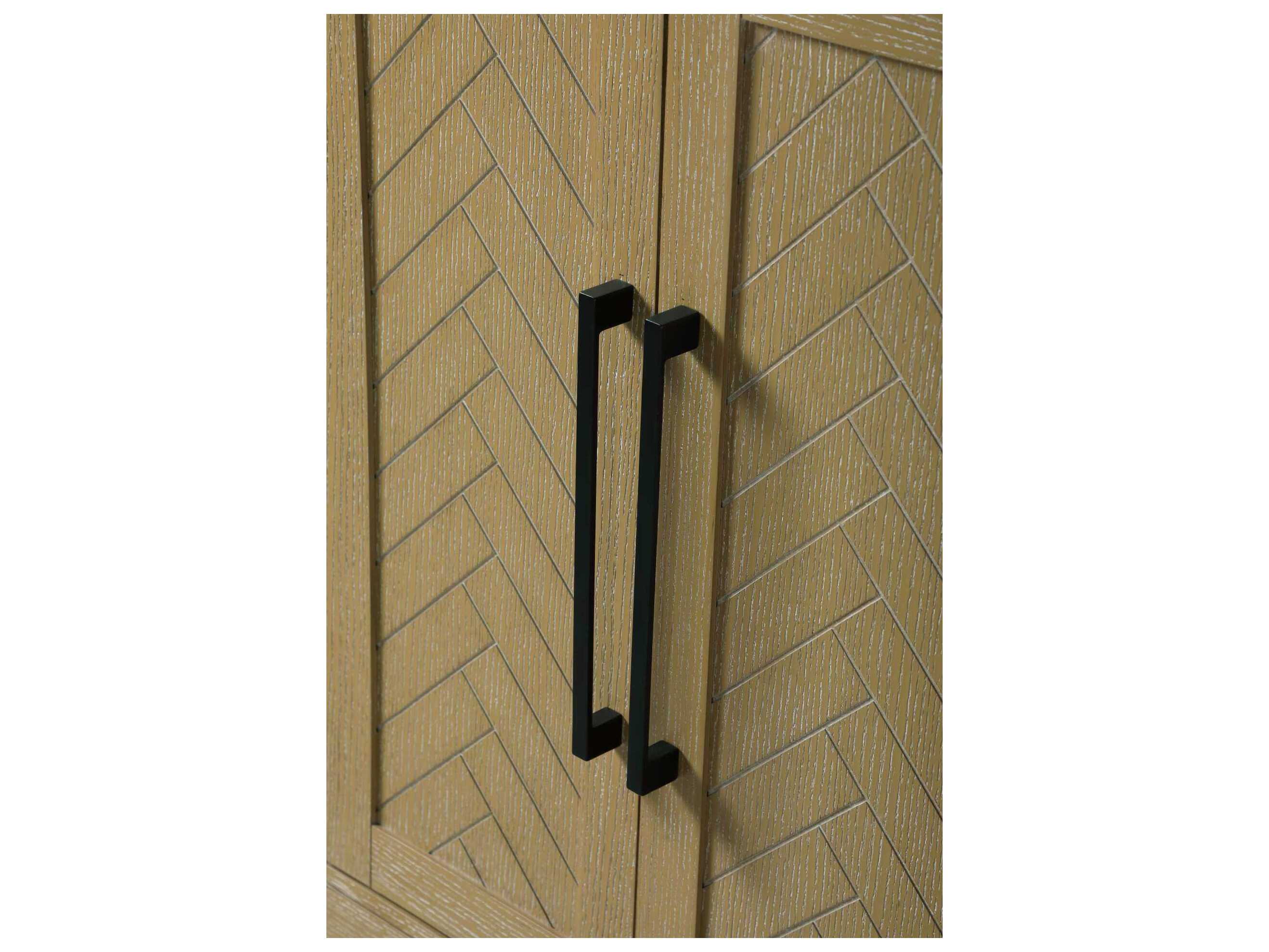 Elegant Lighting Chase Linen Oak Brown Rubberwood Bath Storage Cabinet