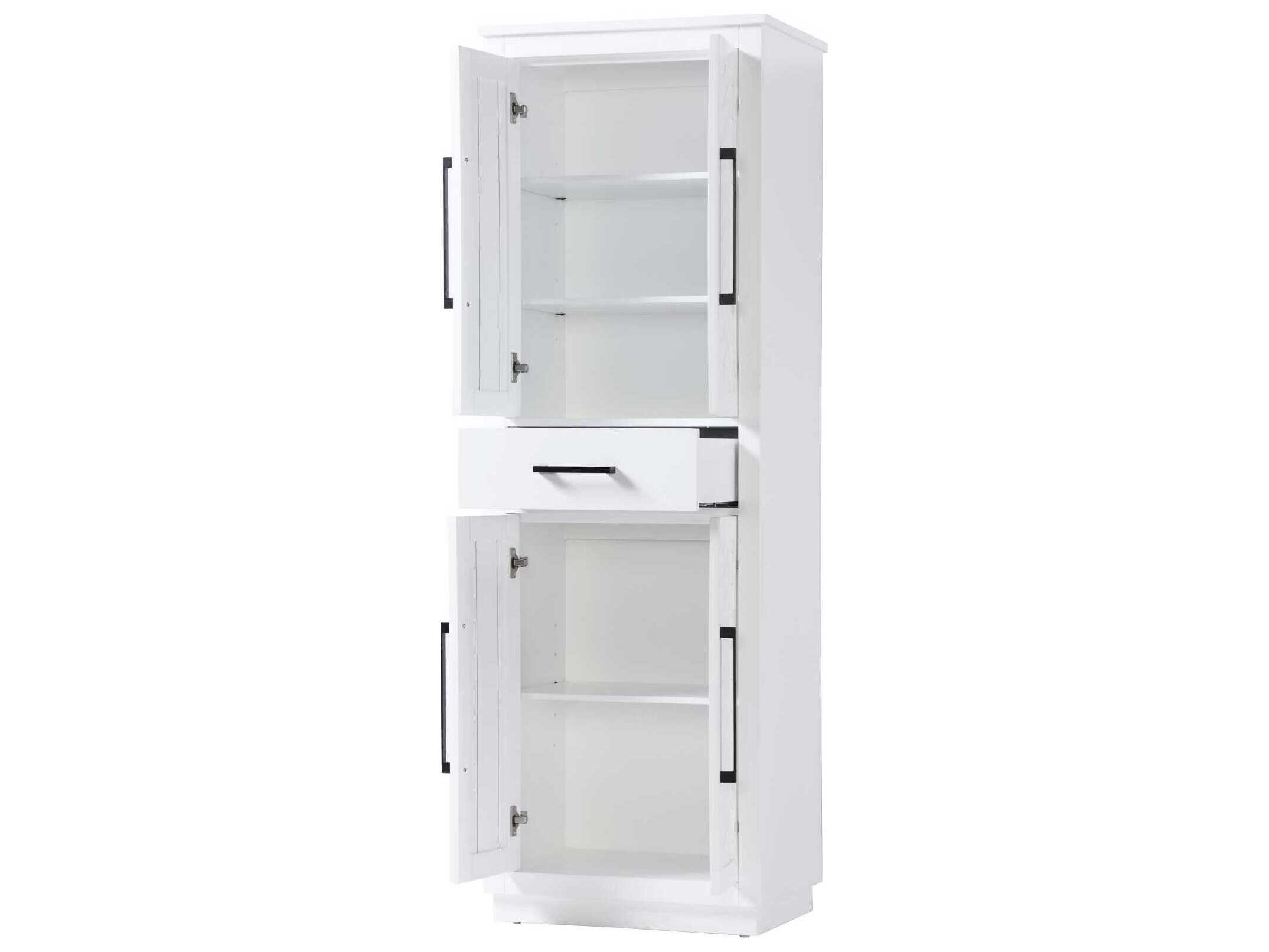 Elegant Lighting Chase White Rubberwood Bath Storage Cabinet