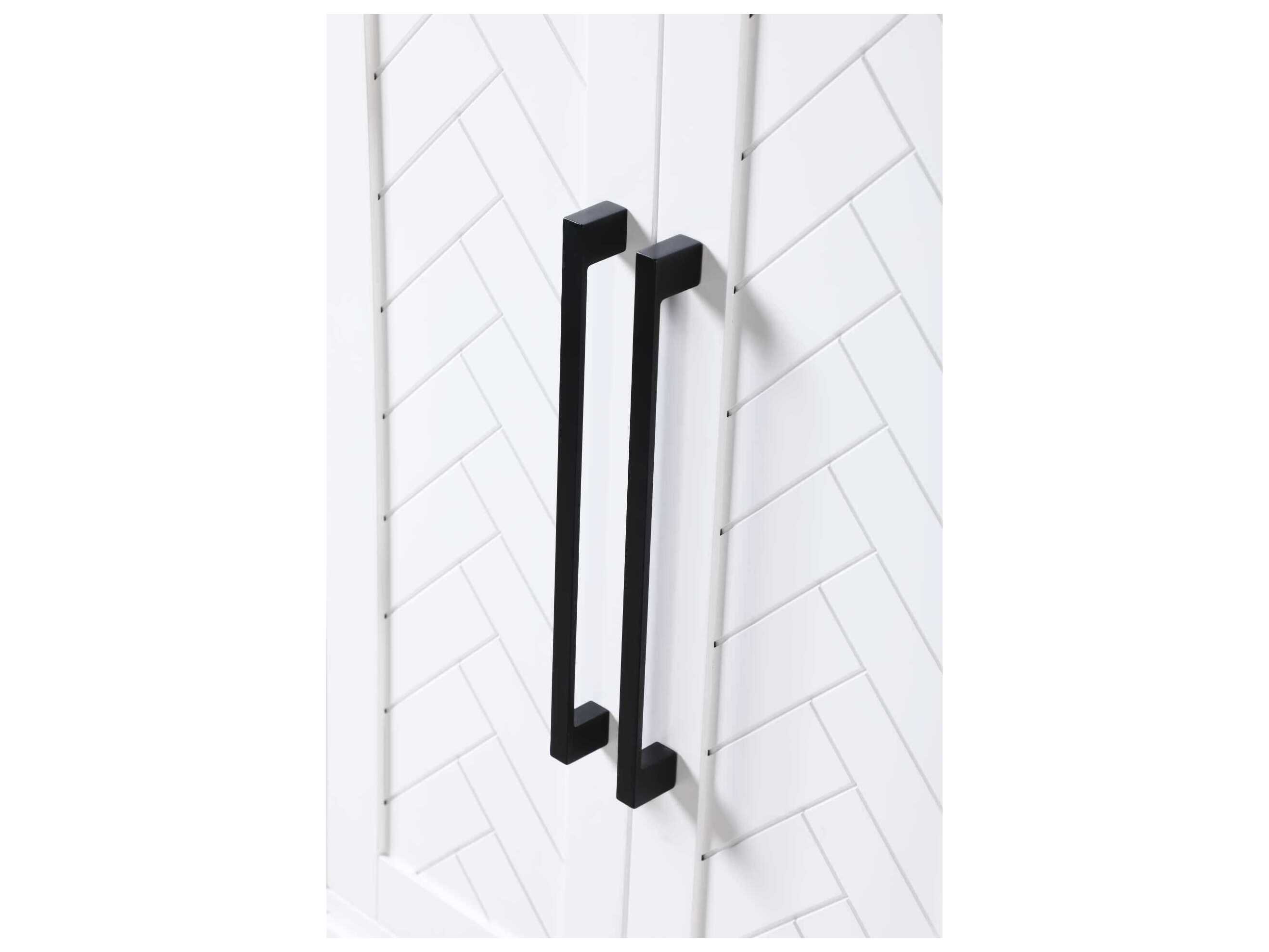 Elegant Lighting Chase White Rubberwood Bath Storage Cabinet