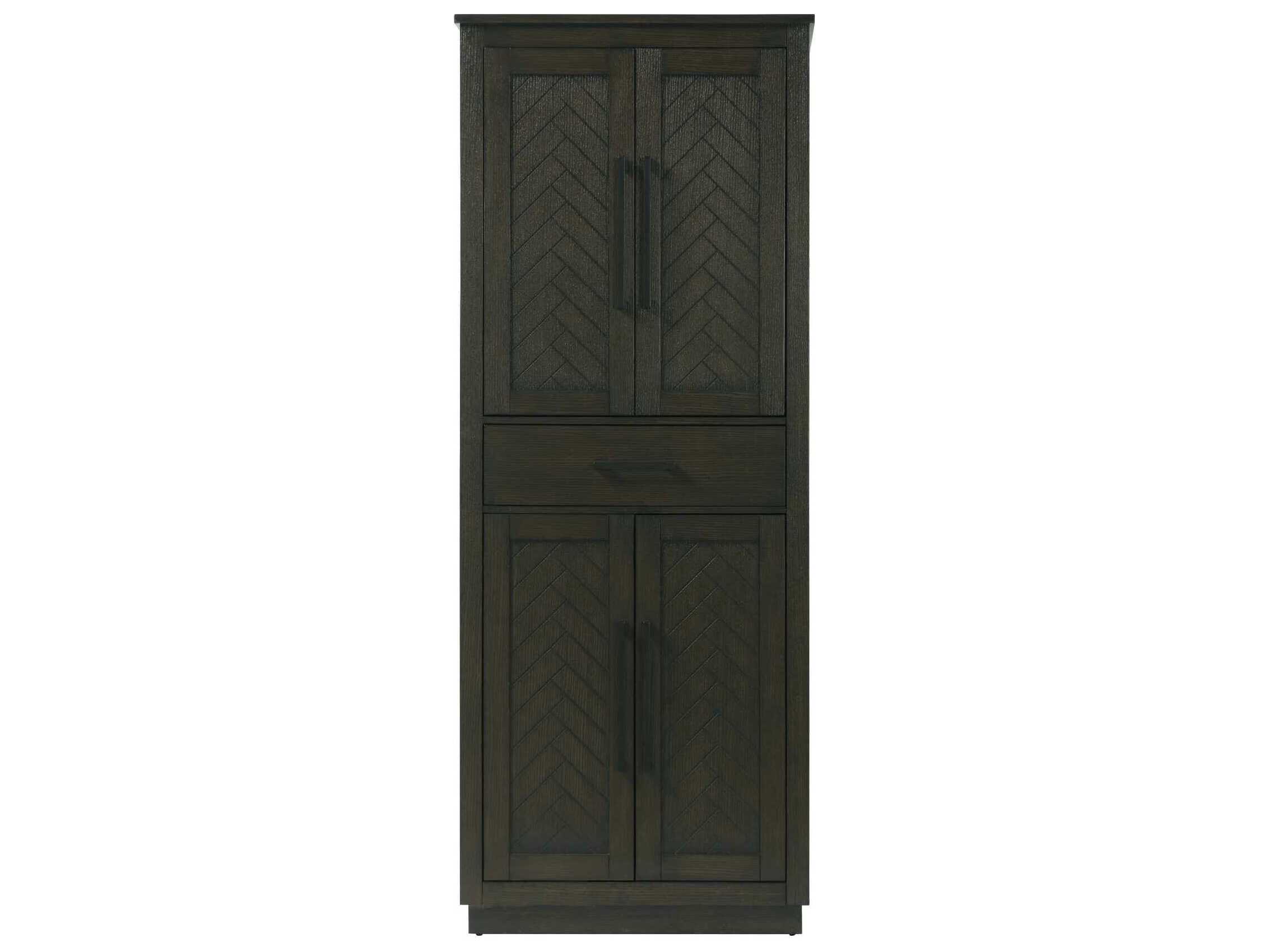 Elegant Lighting Chase Chocolate Oak Brown Rubberwood Bath Storage Cabinet