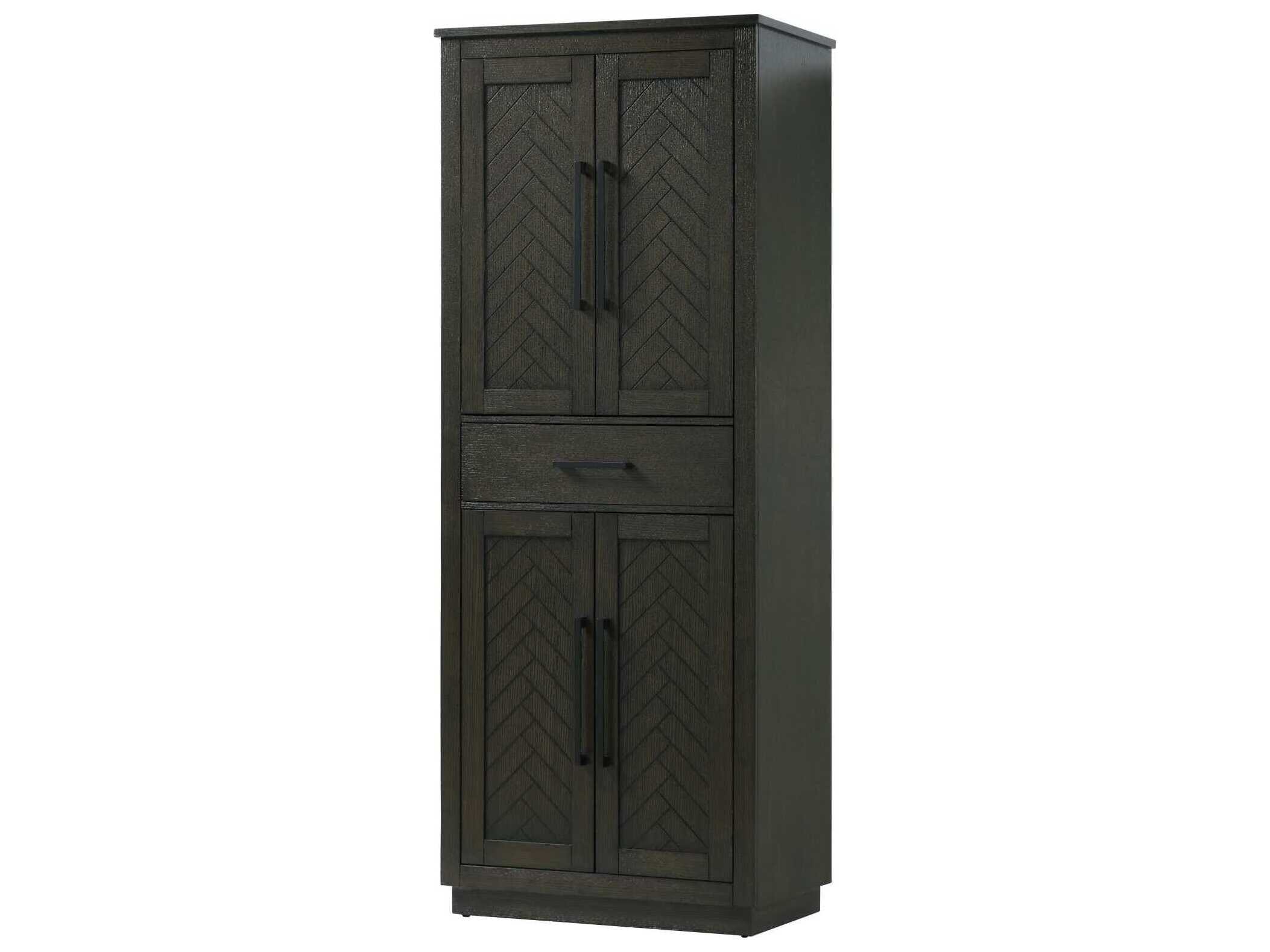 Elegant Lighting Chase Chocolate Oak Brown Rubberwood Bath Storage Cabinet