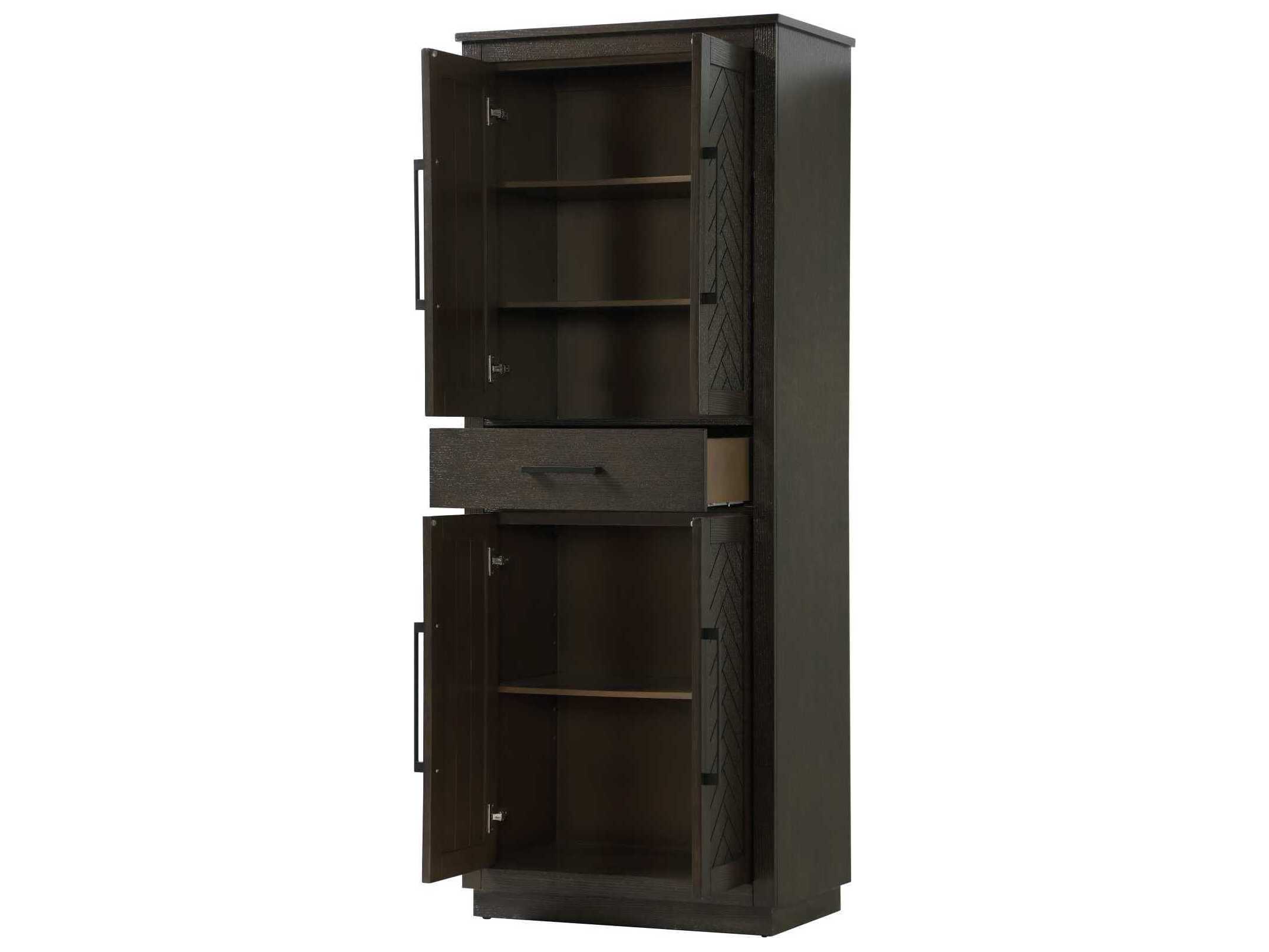 Elegant Lighting Chase Chocolate Oak Brown Rubberwood Bath Storage Cabinet