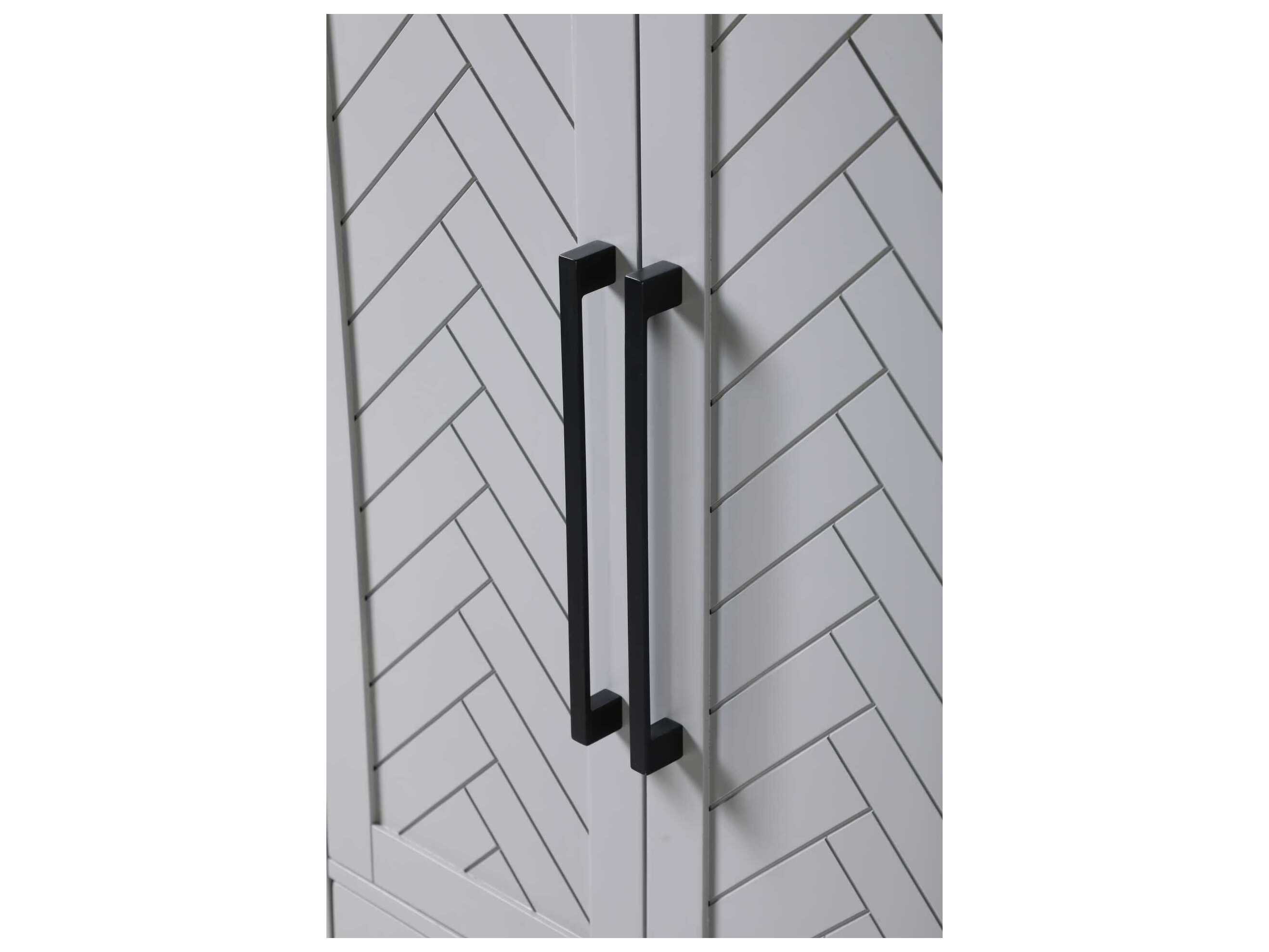 Elegant Lighting Chase Grey Rubberwood Bath Storage Cabinet