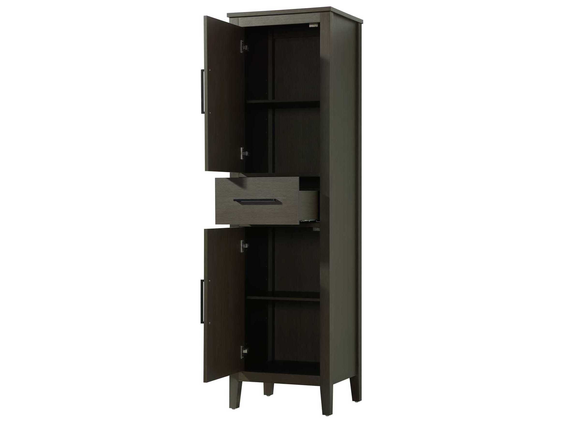 Elegant Lighting Millie Mocha Brown Rubberwood Bath Storage Cabinet