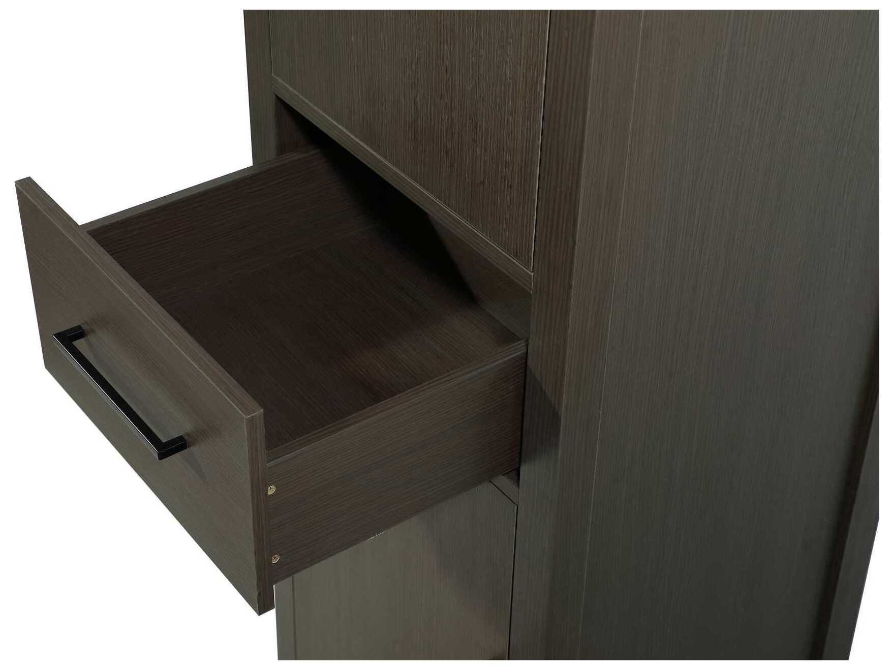 Elegant Lighting Millie Mocha Brown Rubberwood Bath Storage Cabinet