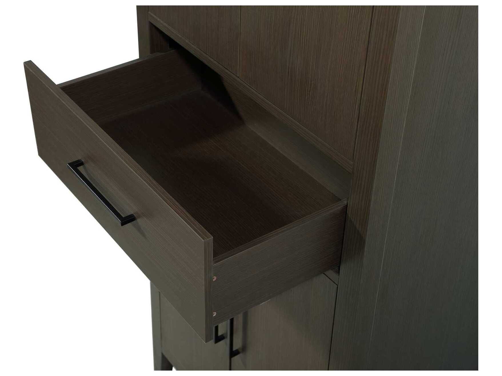 Elegant Lighting Millie Mocha Brown Rubberwood Bath Storage Cabinet