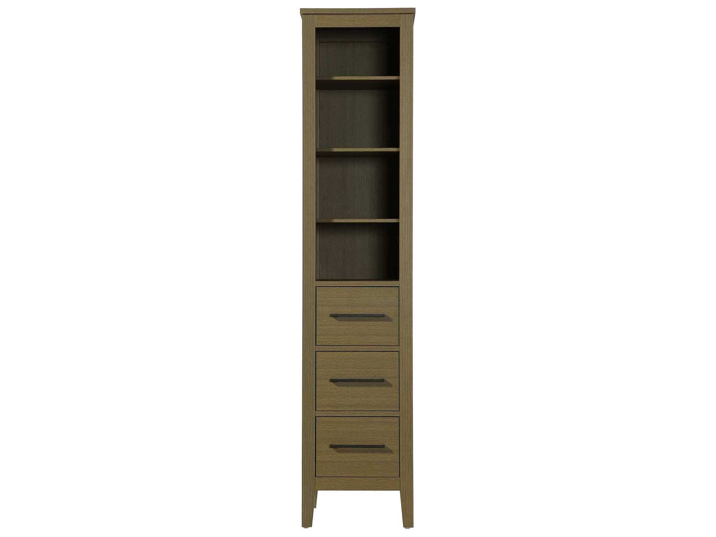 Elegant Lighting Millie Chestnut Brown Rubberwood Open Shelving Bath Storage Cabinet