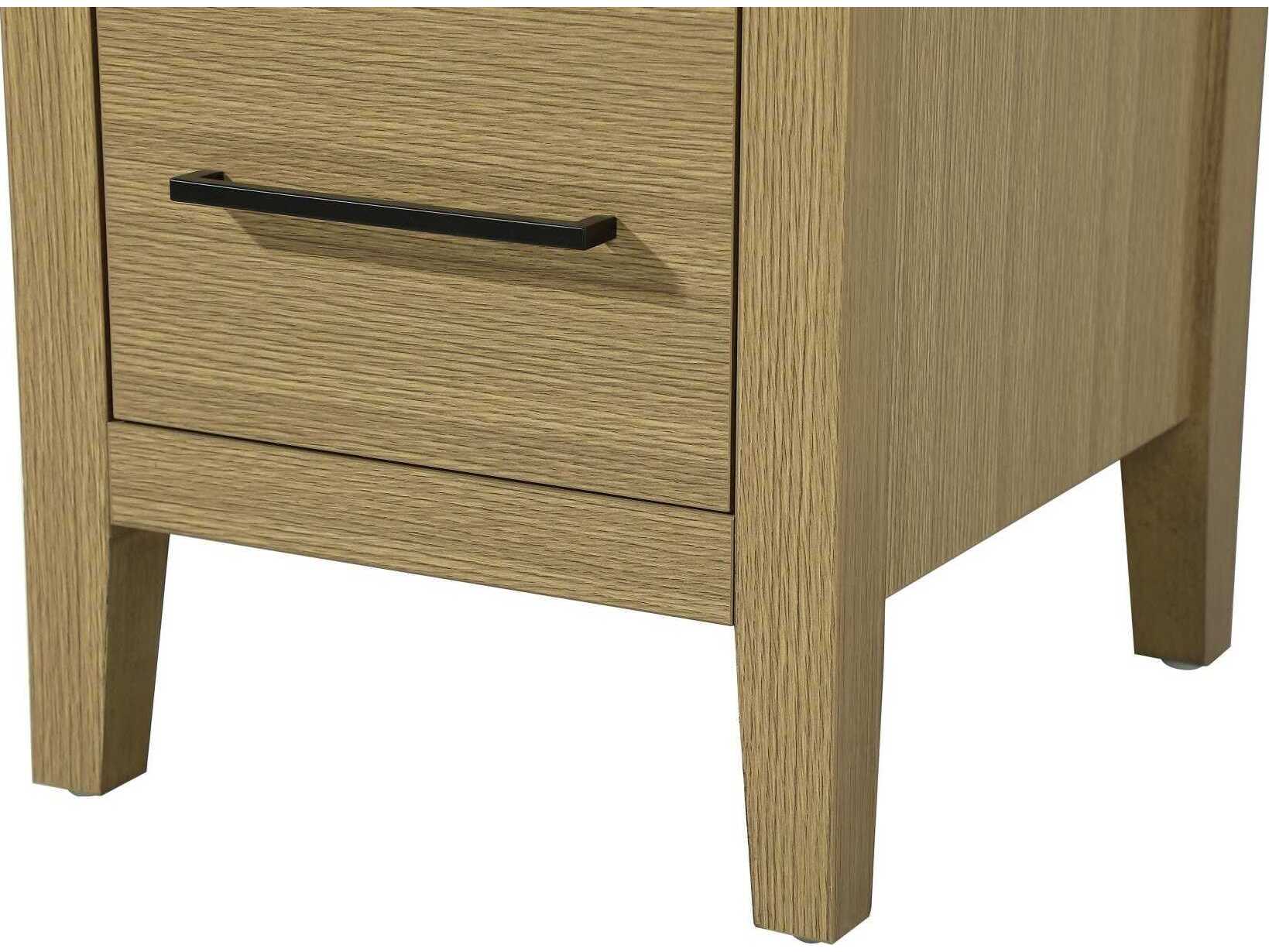 Elegant Lighting Millie Honey Brown Rubberwood Open Shelving Bath Storage Cabinet