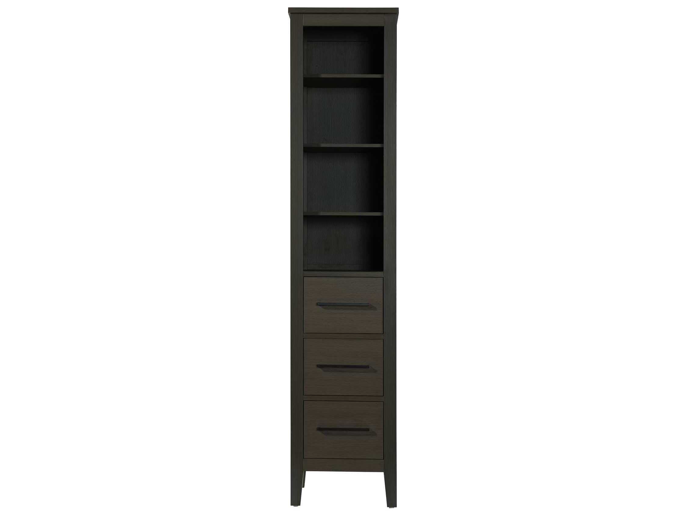 Elegant Lighting Millie Mocha Brown Rubberwood Open Shelving Bath Storage Cabinet