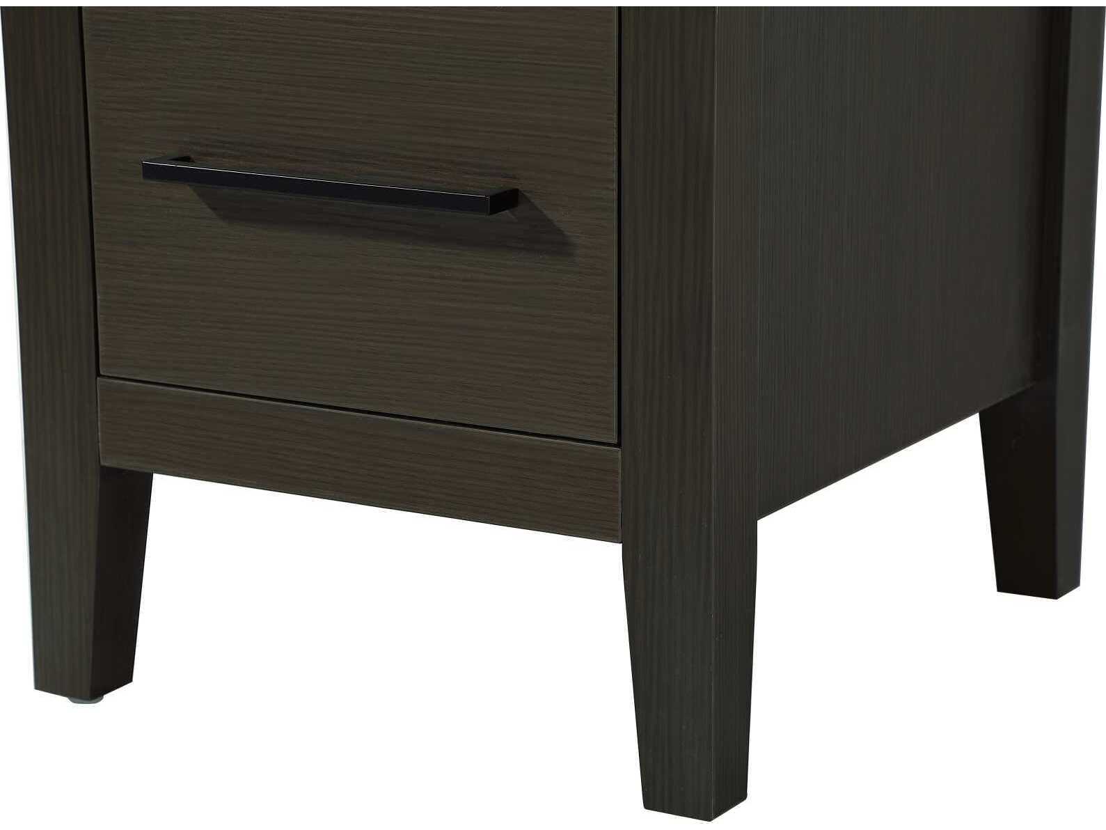 Elegant Lighting Millie Mocha Brown Rubberwood Open Shelving Bath Storage Cabinet