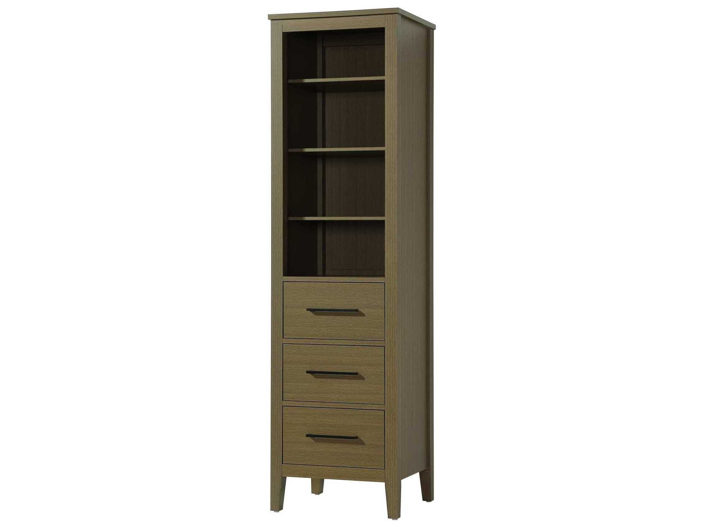 Elegant Lighting Millie Chestnut Brown Rubberwood Open Shelving Bath Storage Cabinet
