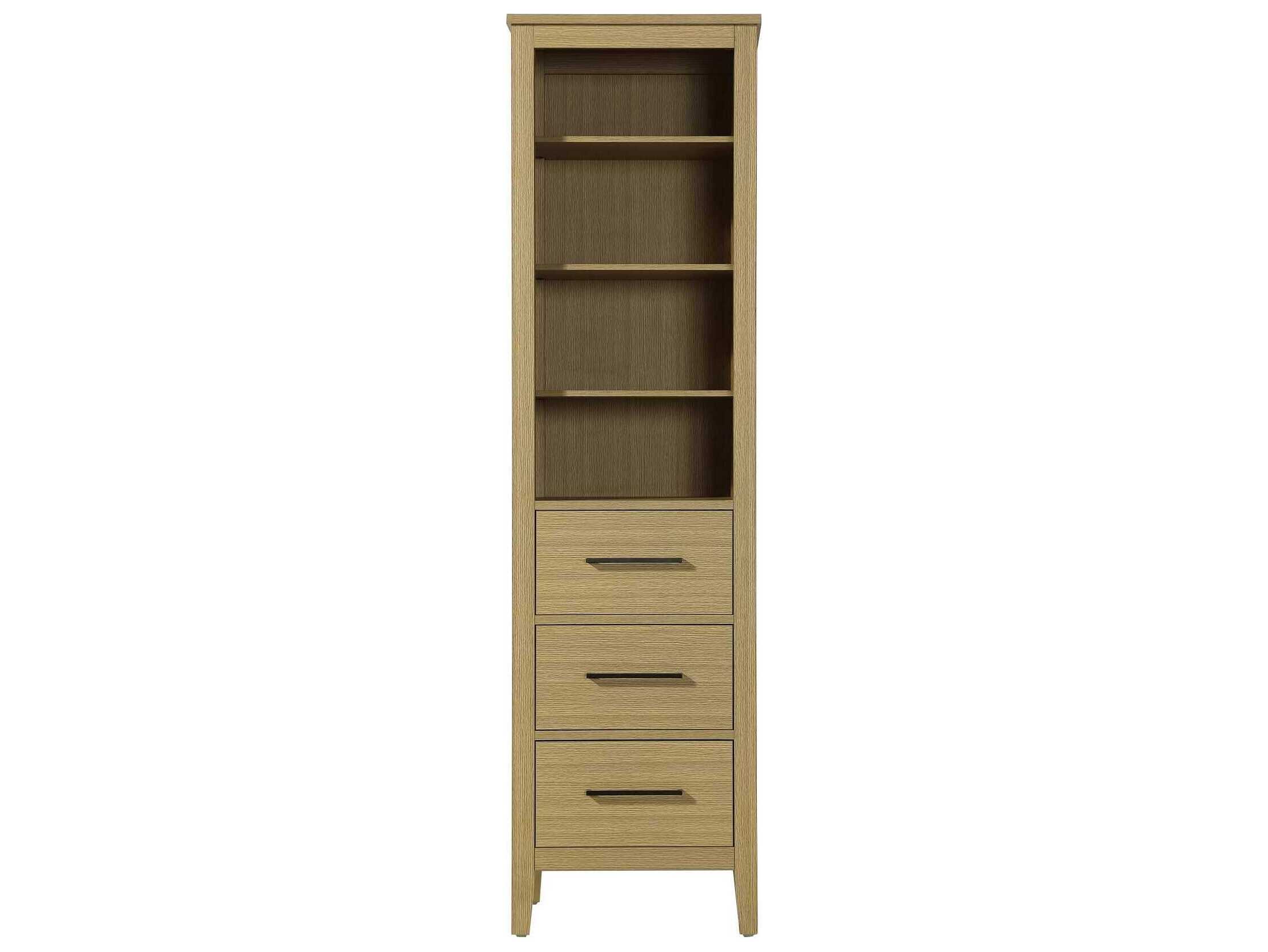 Elegant Lighting Millie Honey Brown Rubberwood Open Shelving Bath Storage Cabinet