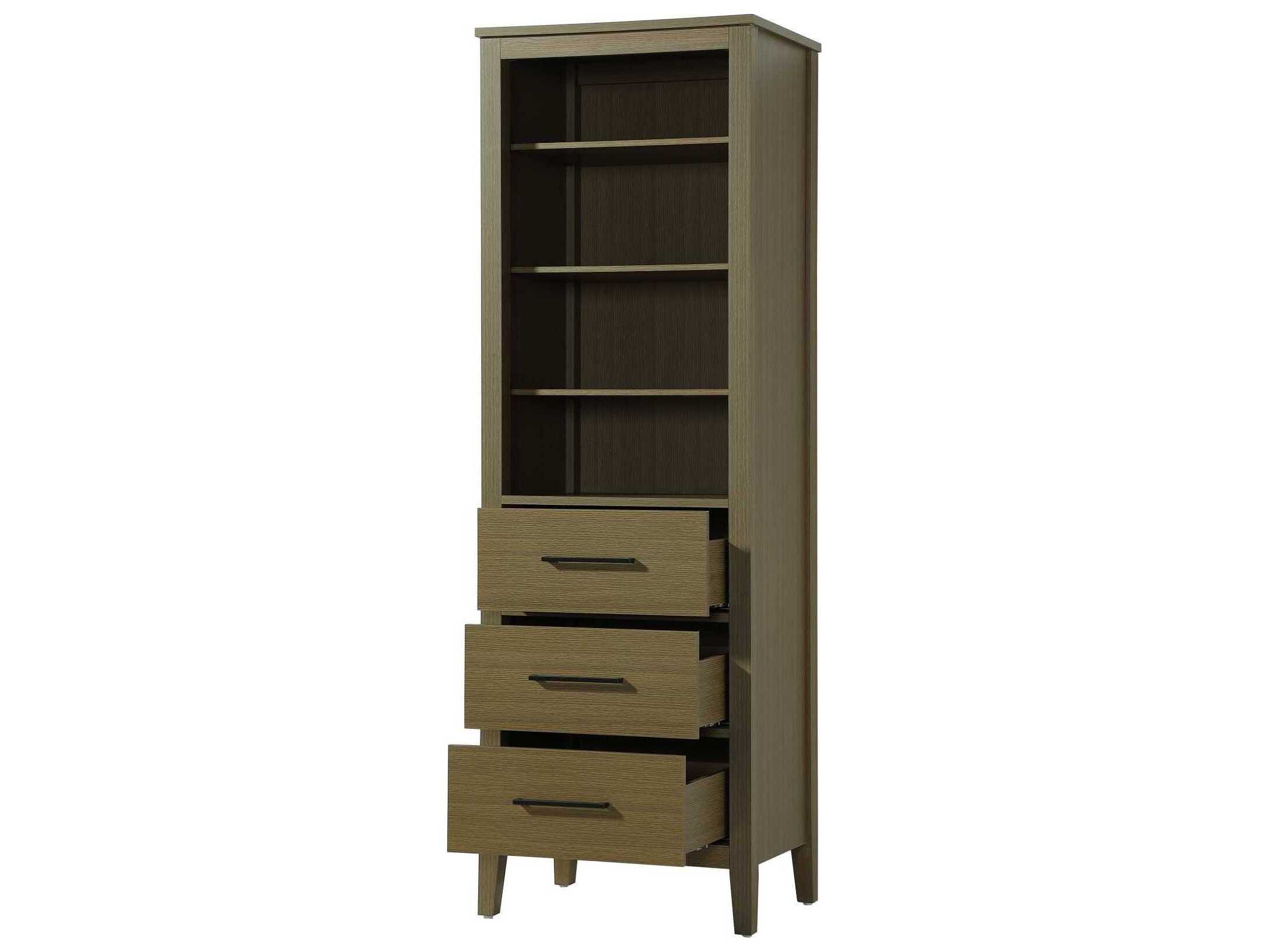 Elegant Lighting Millie Chestnut Brown Rubberwood Open Shelving Bath Storage Cabinet
