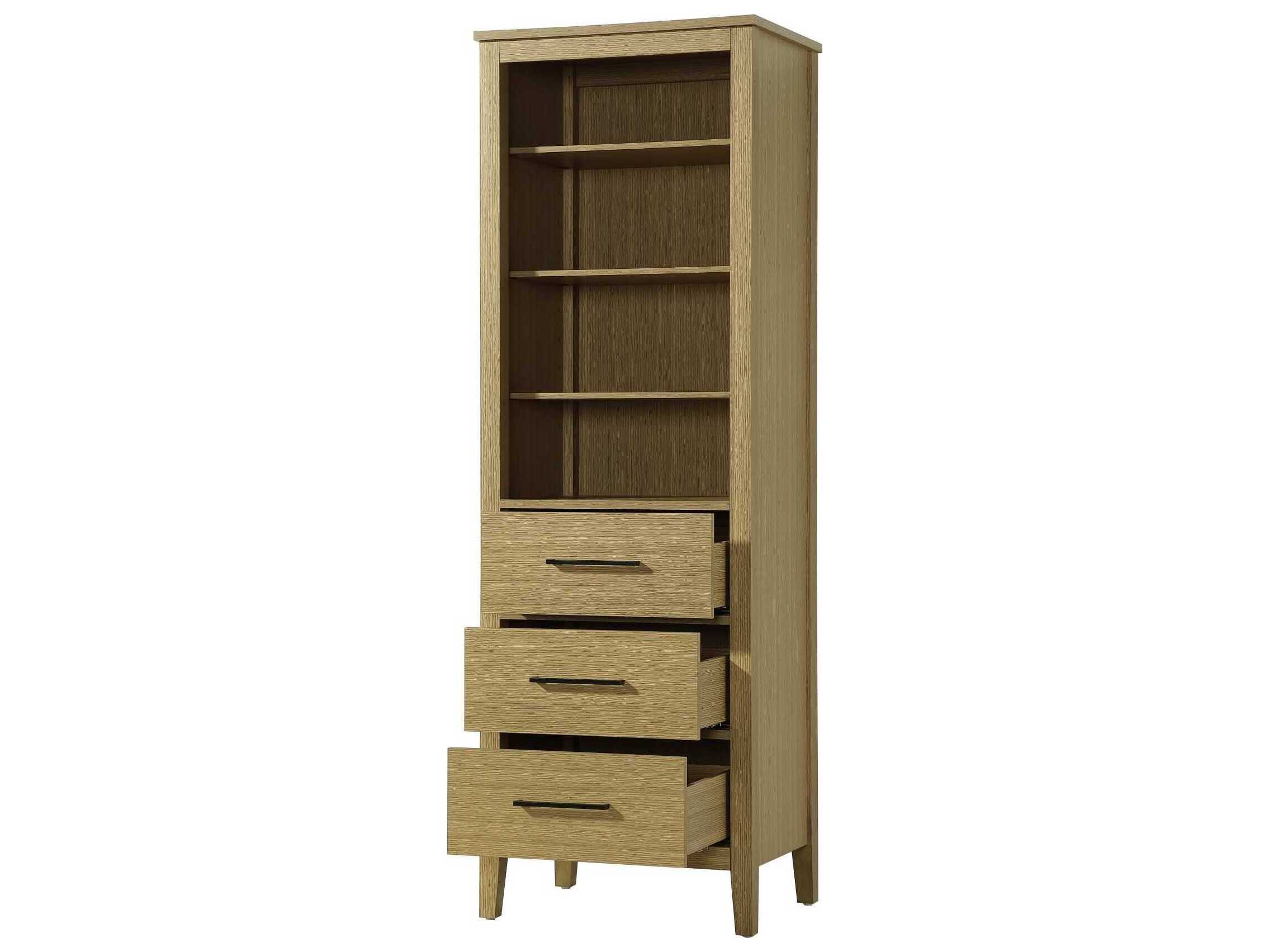 Elegant Lighting Millie Honey Brown Rubberwood Open Shelving Bath Storage Cabinet