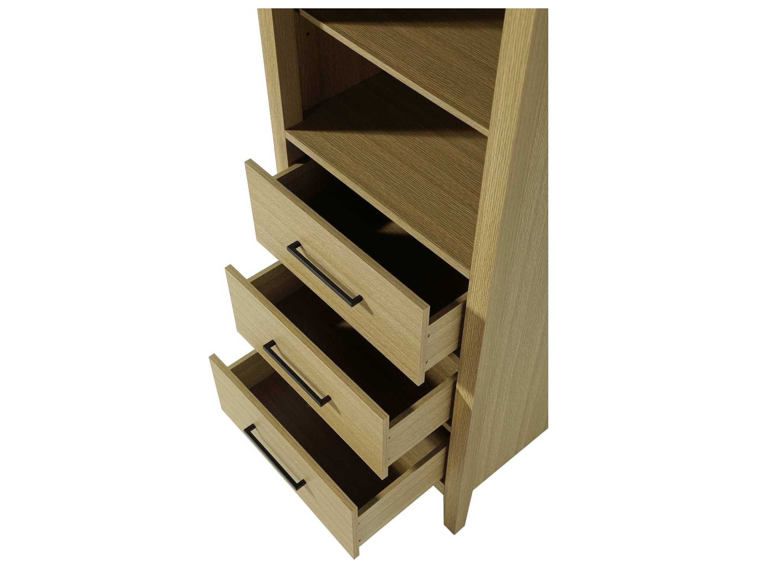 Elegant Lighting Millie Honey Brown Rubberwood Open Shelving Bath Storage Cabinet