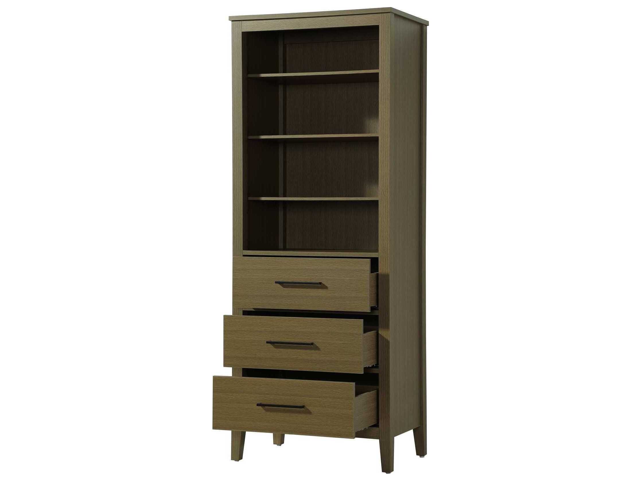 Elegant Lighting Millie Chestnut Brown Rubberwood Open Shelving Bath Storage Cabinet