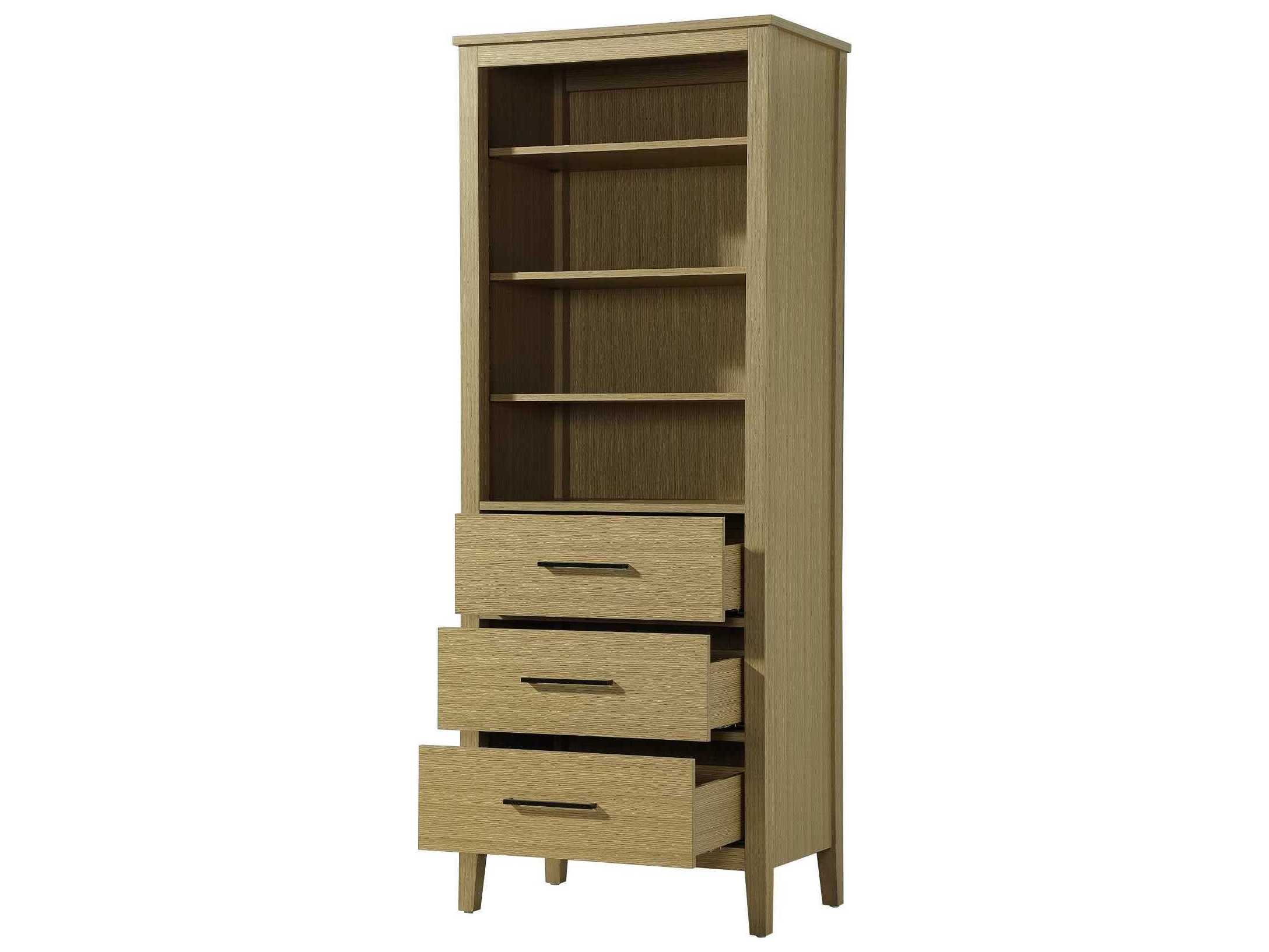 Elegant Lighting Millie Honey Brown Rubberwood Open Shelving Bath Storage Cabinet