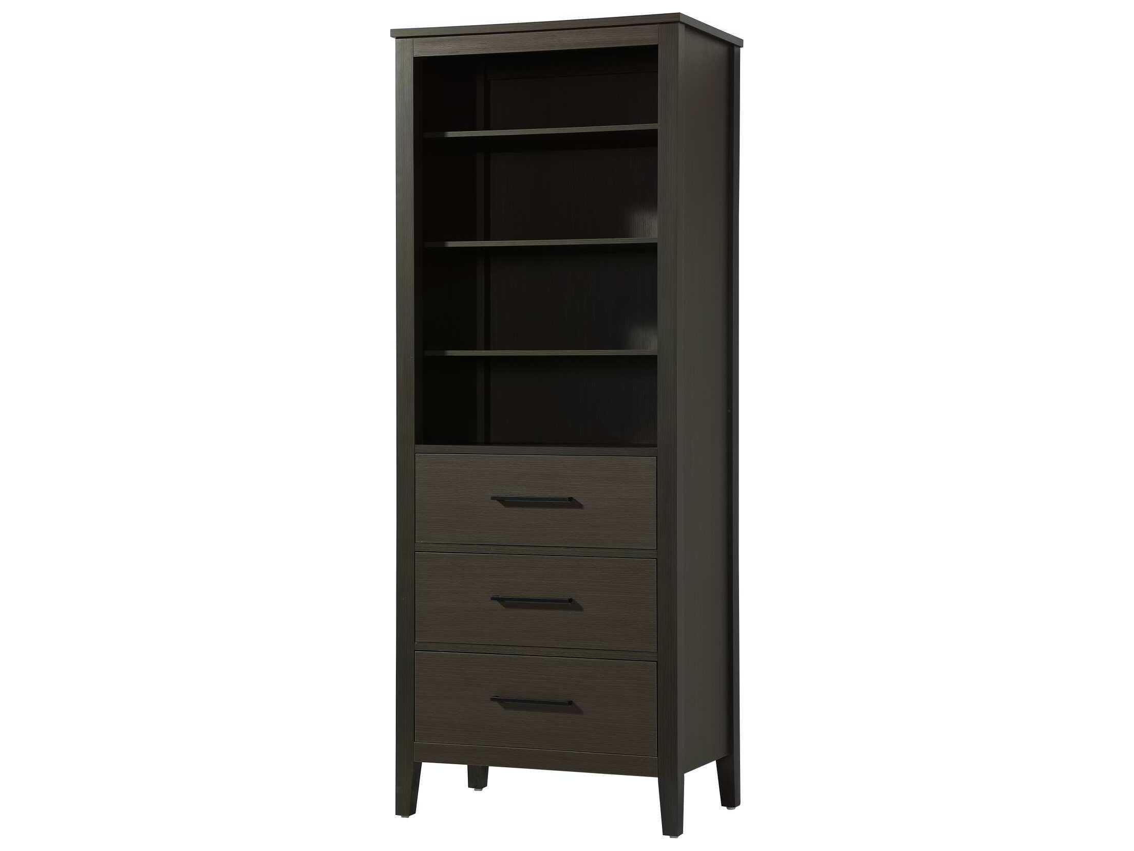 Elegant Lighting Millie Mocha Brown Rubberwood Open Shelving Bath Storage Cabinet