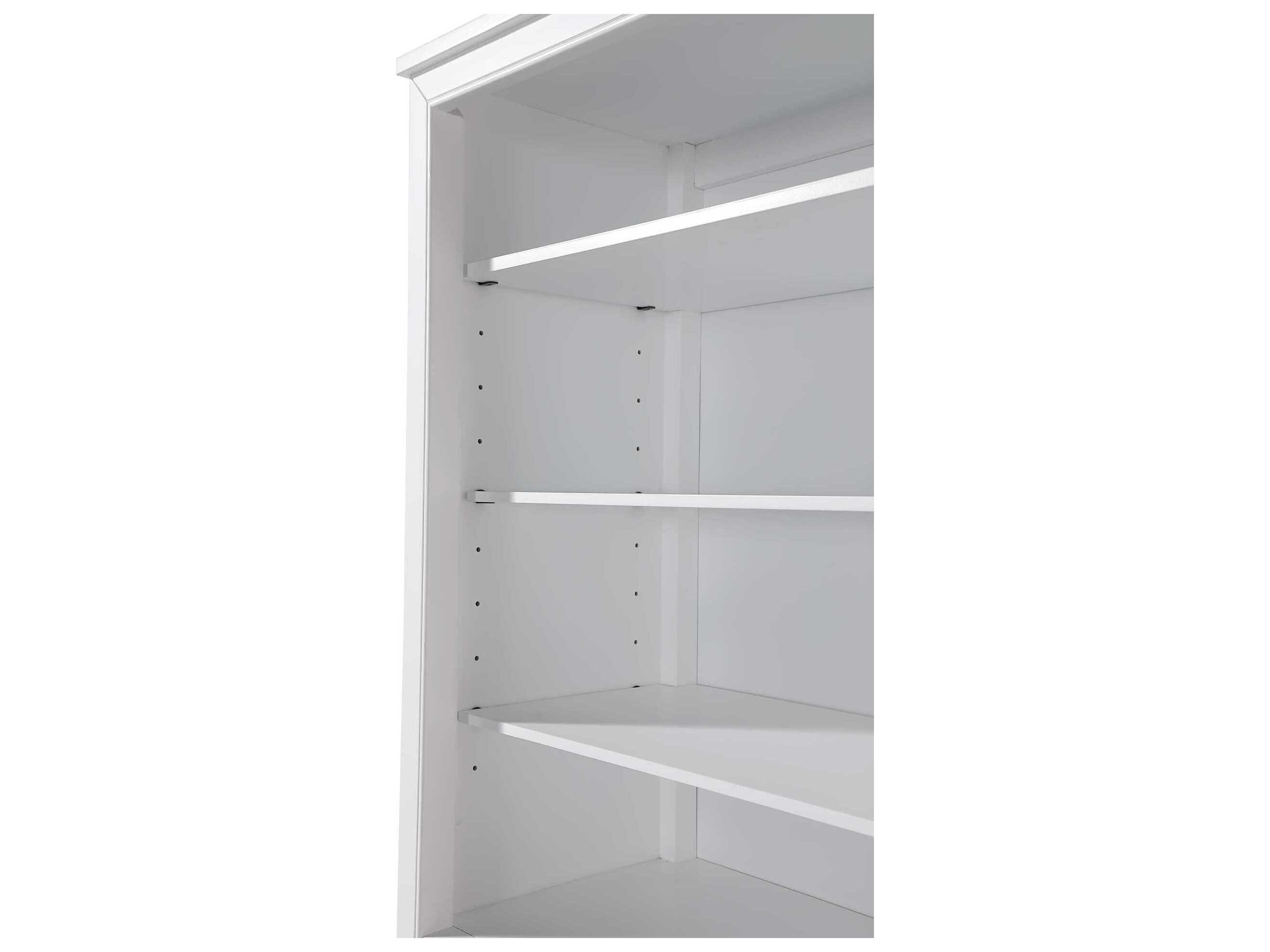 Elegant Lighting Alina White Rubberwood Open Shelving Bath Storage Cabinet
