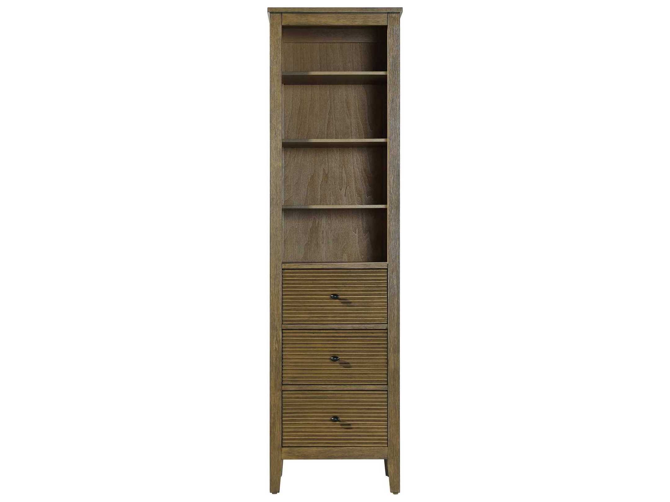 Elegant Lighting Blakely Hazel Oak Brown Rubberwood Open Shelving Bath Storage Cabinet