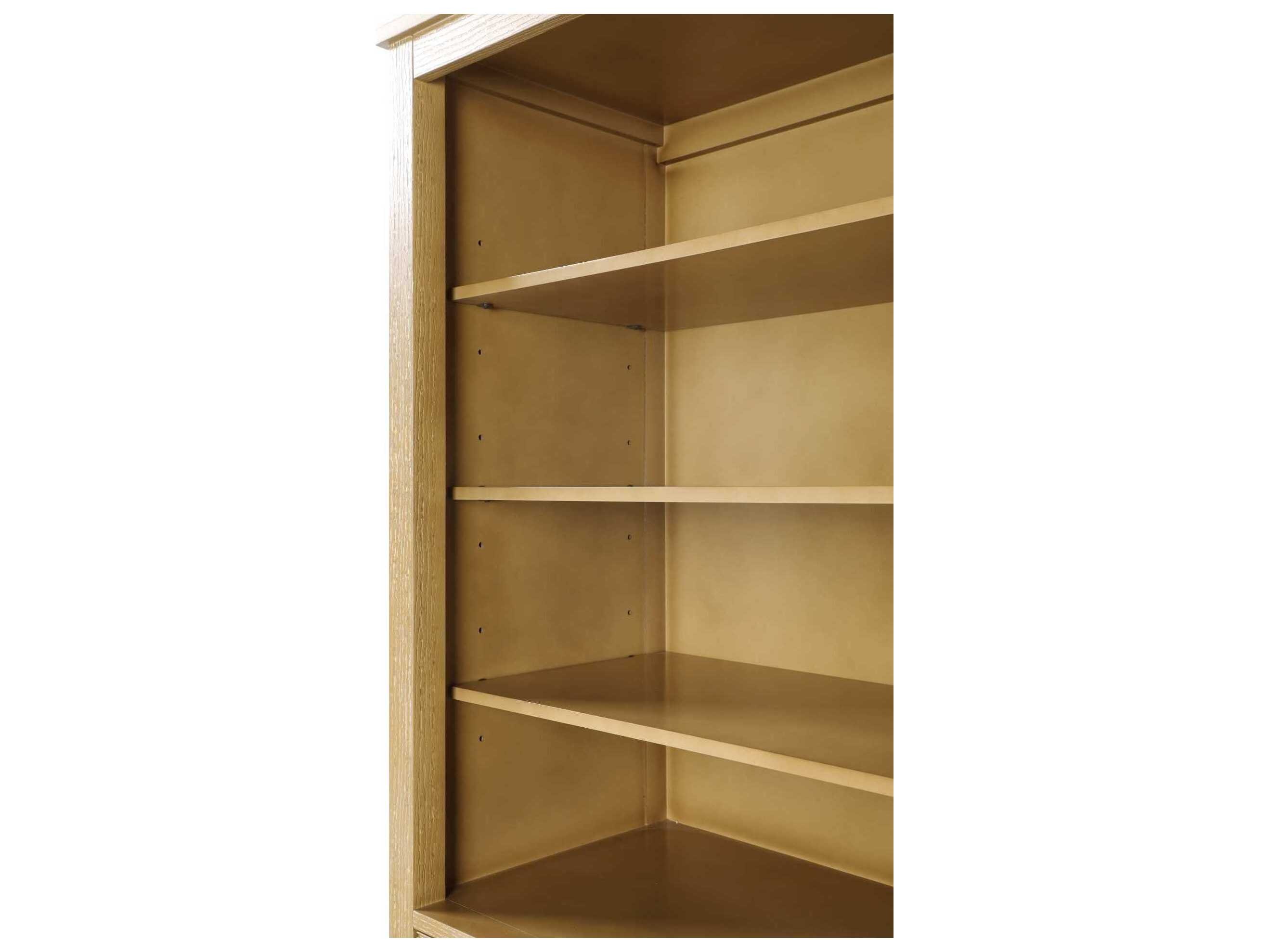 Elegant Lighting Blakely Linen Oak Brown Rubberwood Open Shelving Bath Storage Cabinet