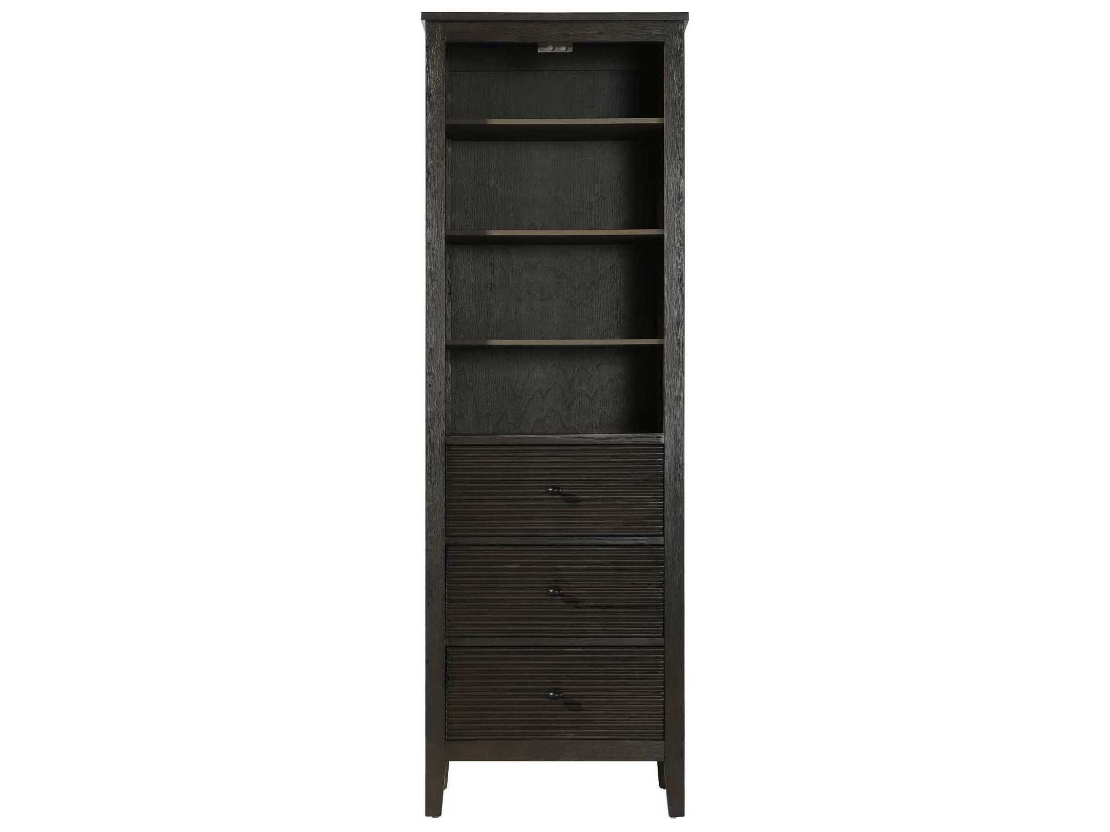 Elegant Lighting Blakely Chocolate Oak Brown Rubberwood Open Shelving Bath Storage Cabinet