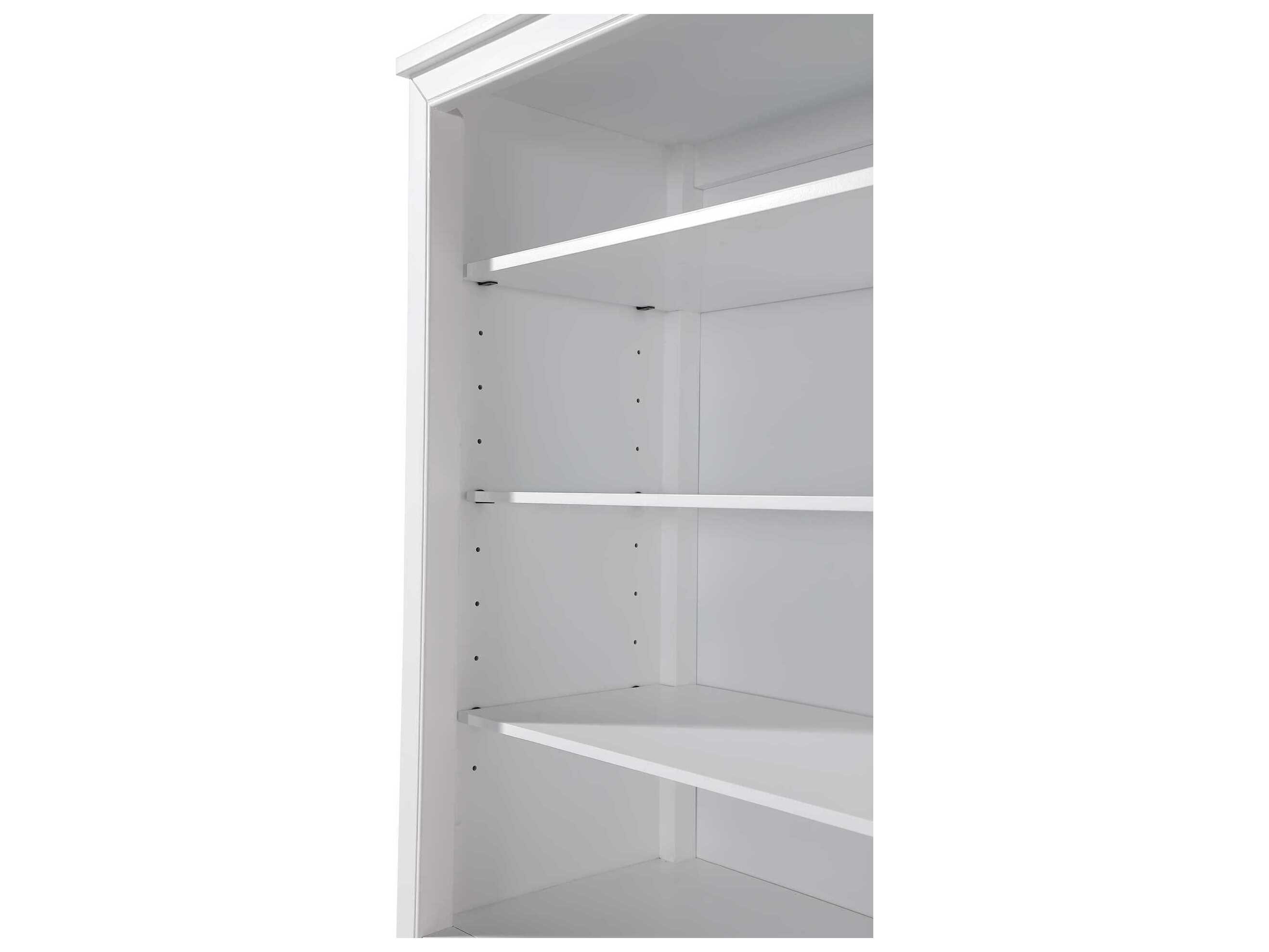 Elegant Lighting Blakely White Rubberwood Open Shelving Bath Storage Cabinet