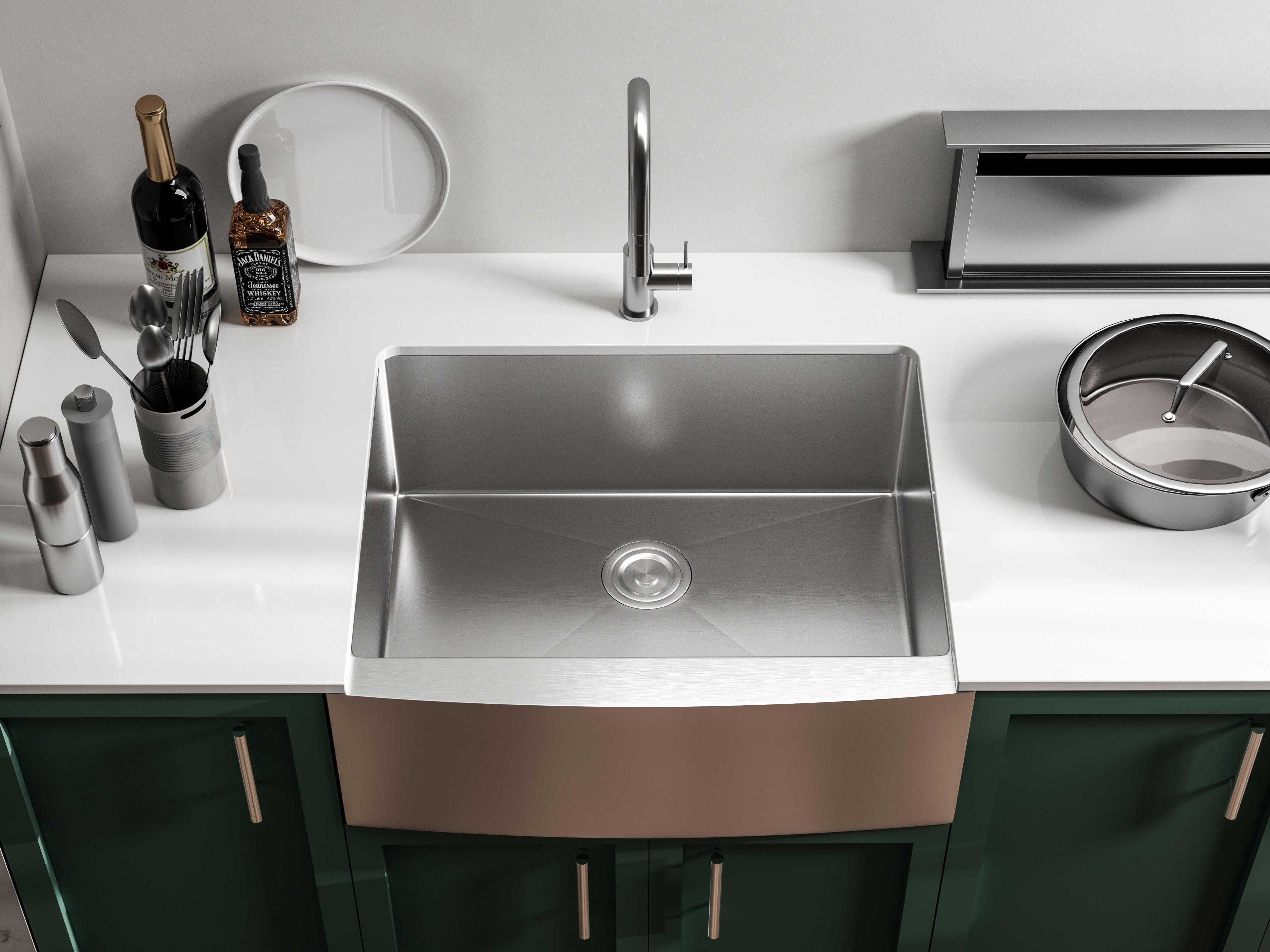 Elegant Lighting Montgomery Stainless Steel Farmhouse Kitchen Sink