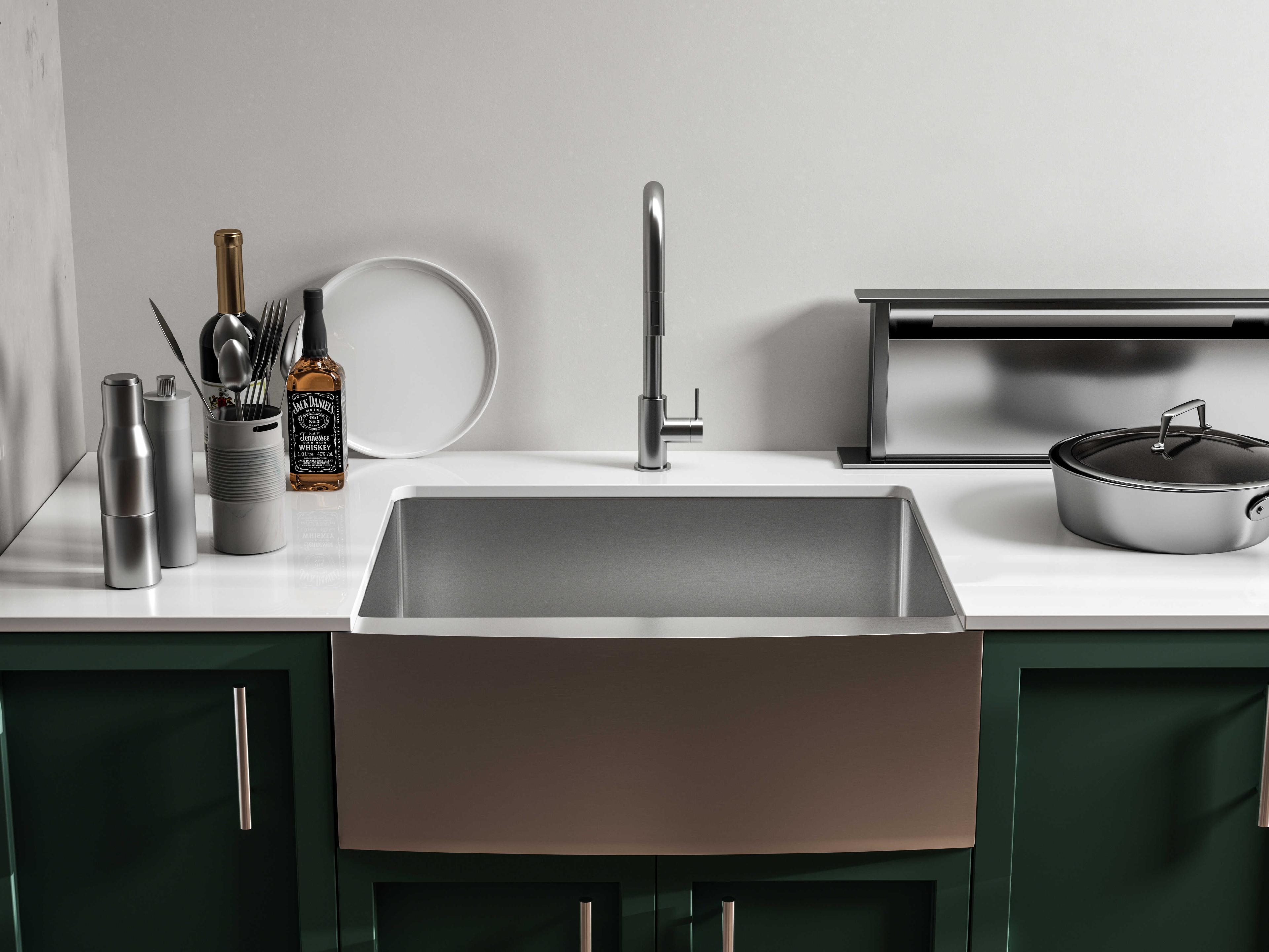 Elegant Lighting Montgomery Stainless Steel Farmhouse Kitchen Sink