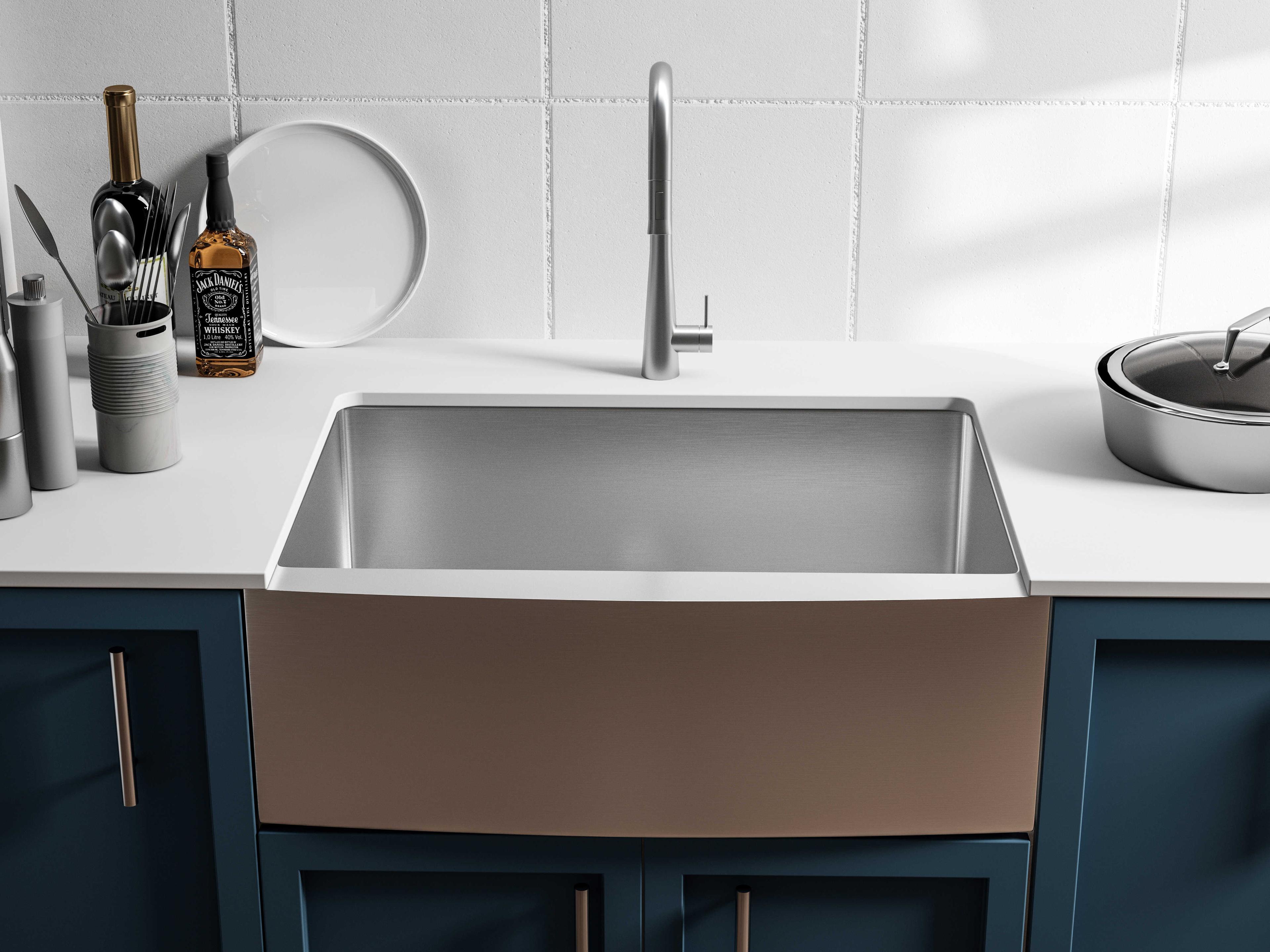 Elegant Lighting Montgomery Stainless Steel Farmhouse Kitchen Sink