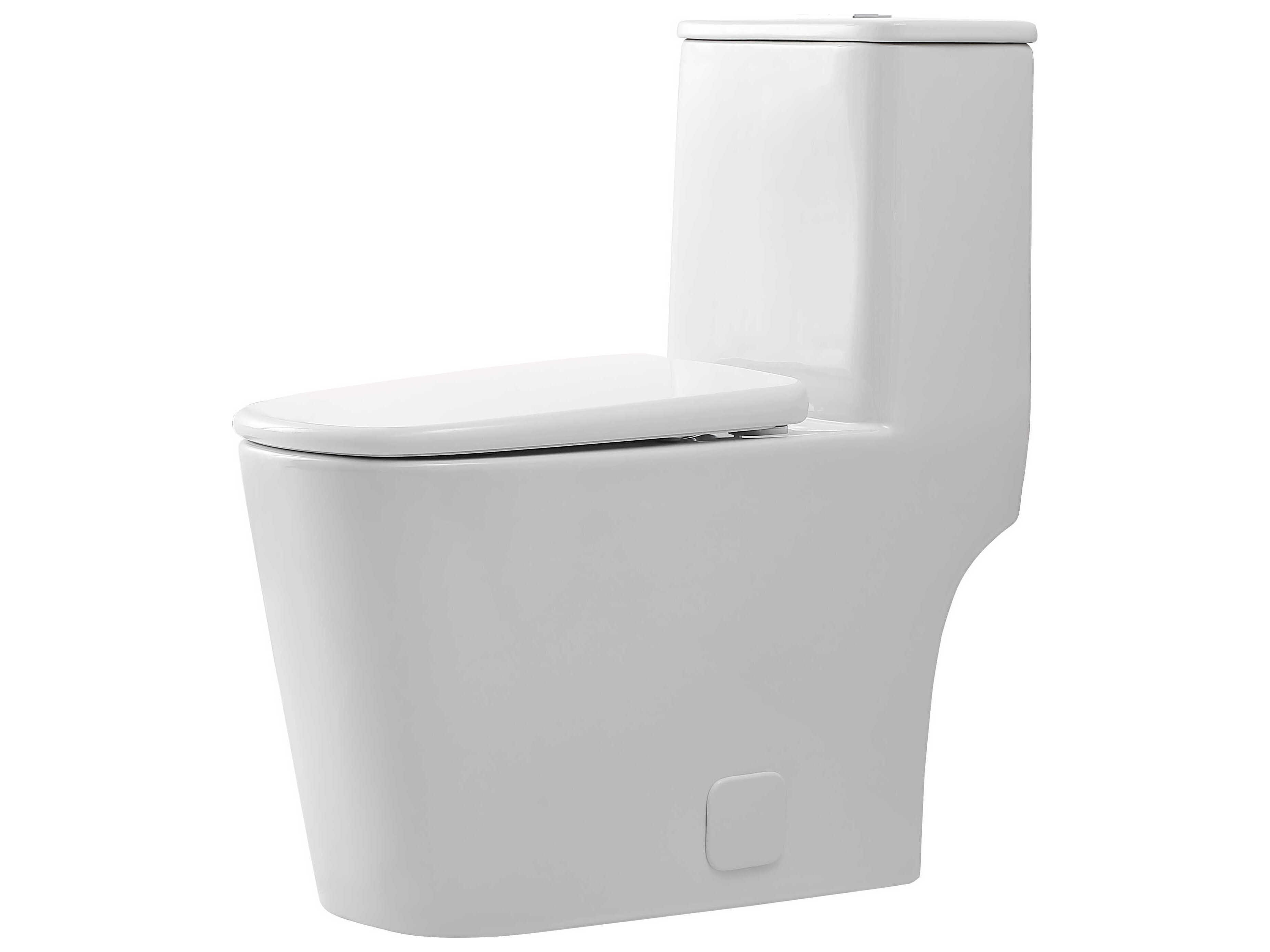 Elegant Lighting Winslet White Winslet One-Piece Floor Square Toilet