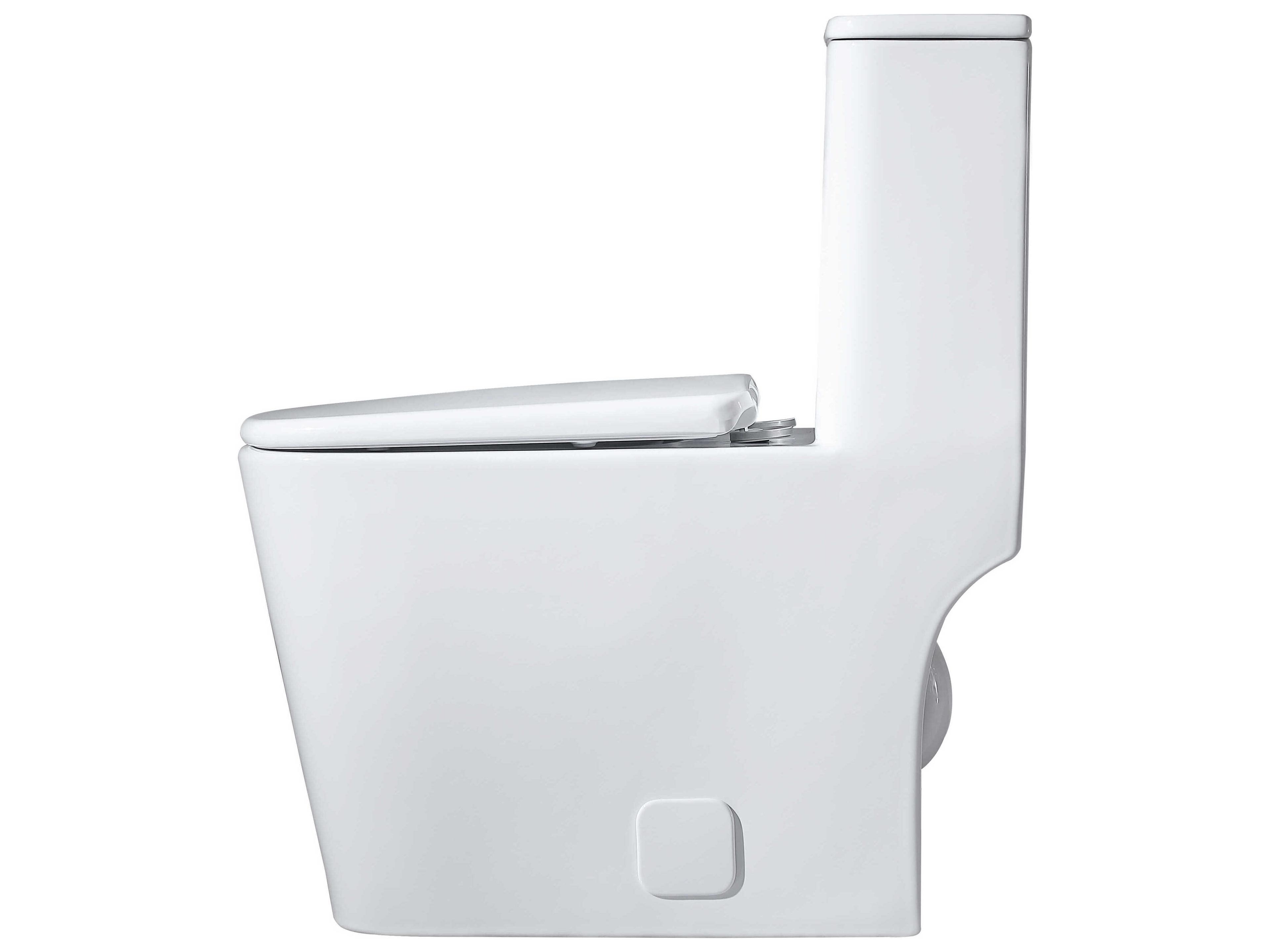 Elegant Lighting Winslet White Winslet One-Piece Floor Square Toilet