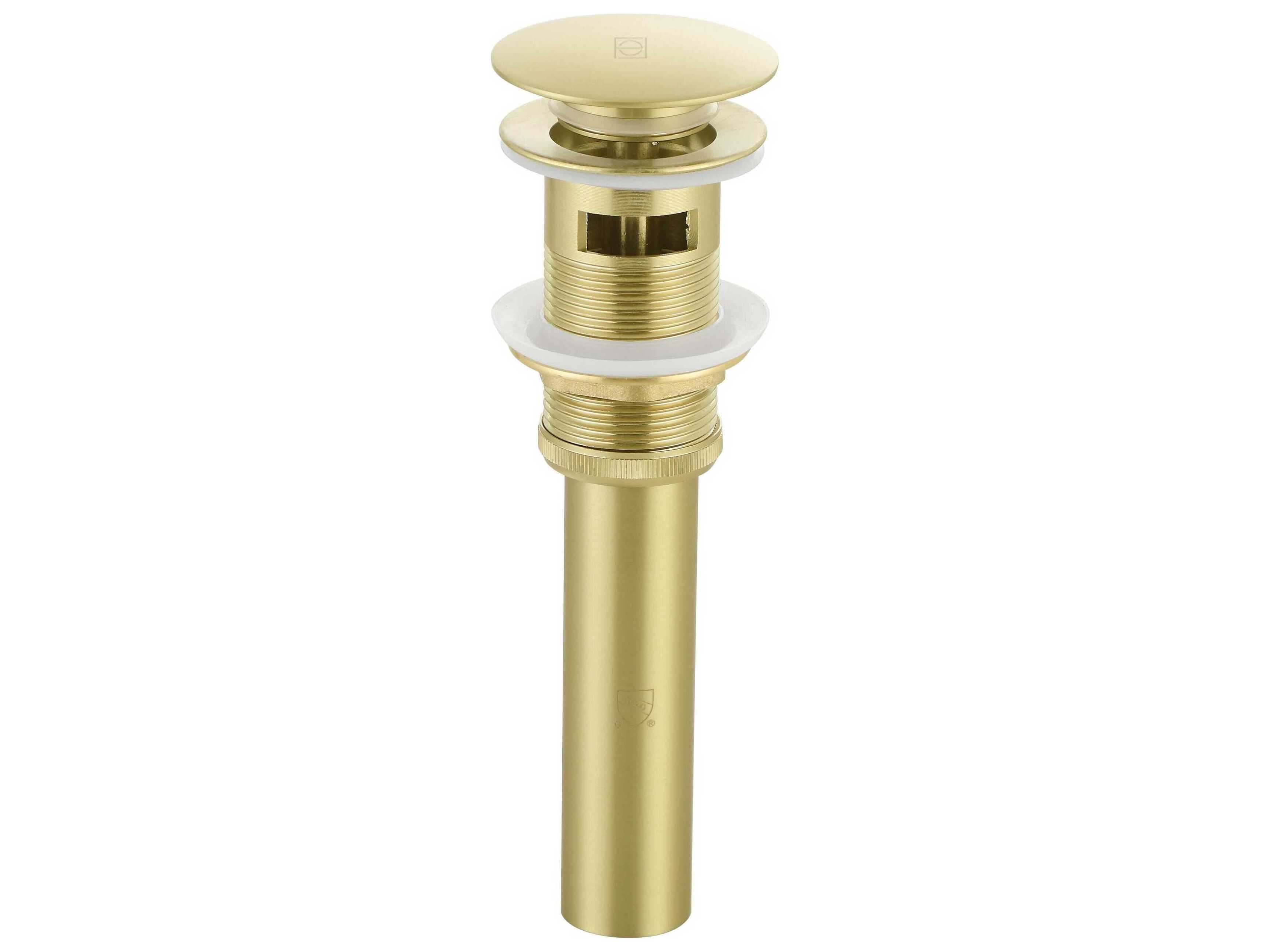 Elegant Lighting Irving Brushed Gold Pop-Up Bathroom Sink Drain