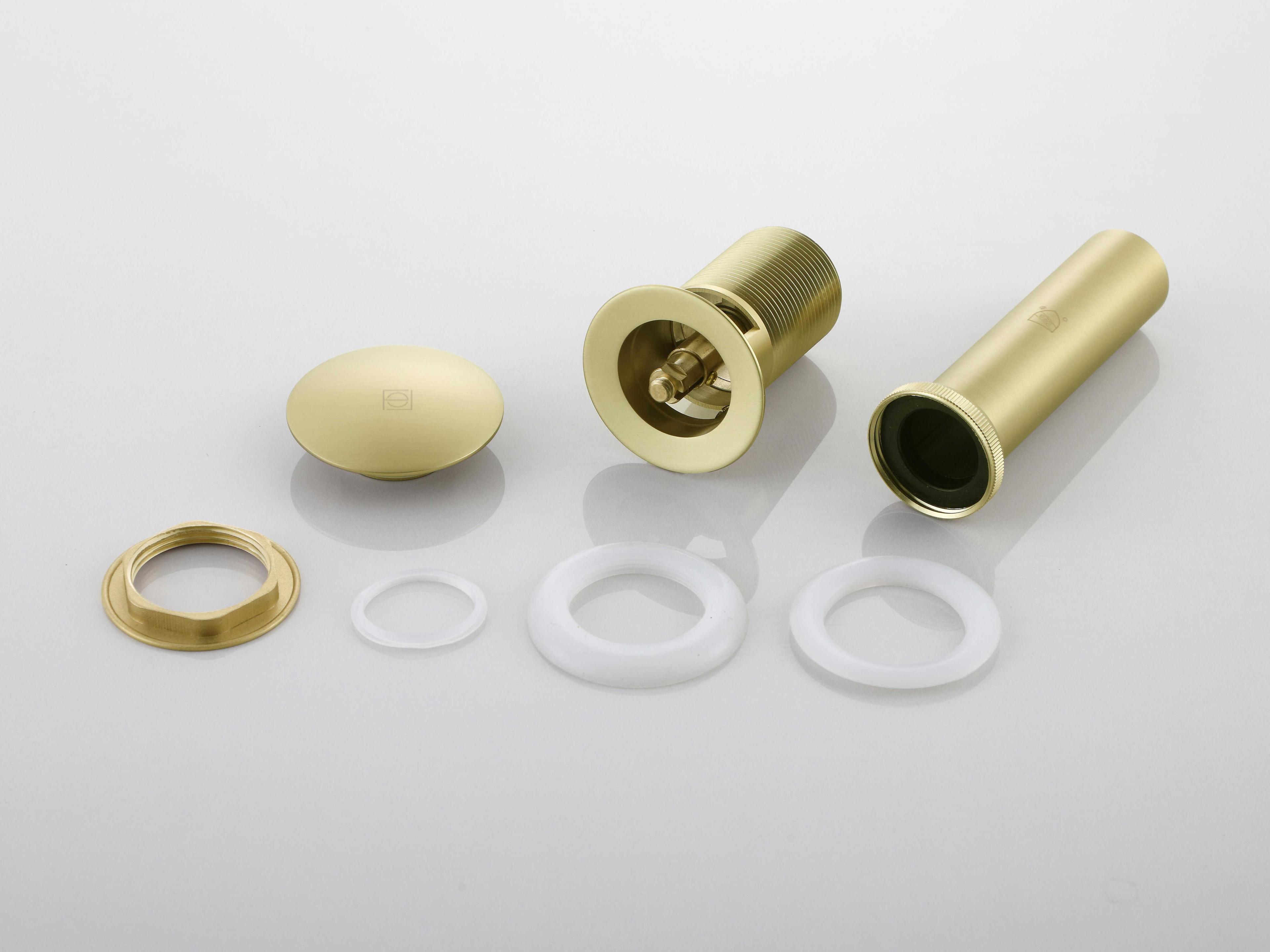 Elegant Lighting Irving Brushed Gold Pop-Up Bathroom Sink Drain