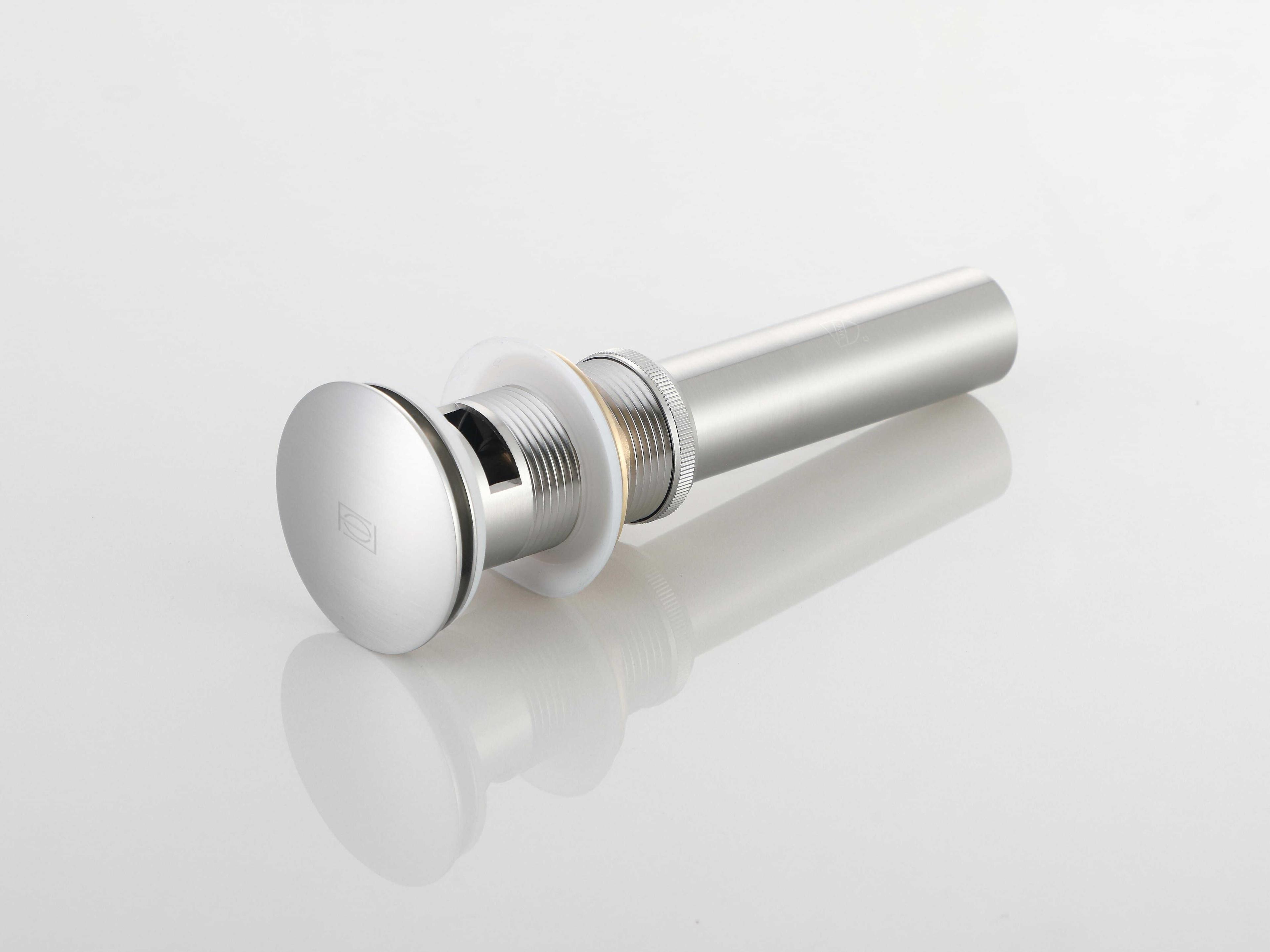 Elegant Lighting Irving Brushed Nickel Pop-Up Bathroom Sink Drain