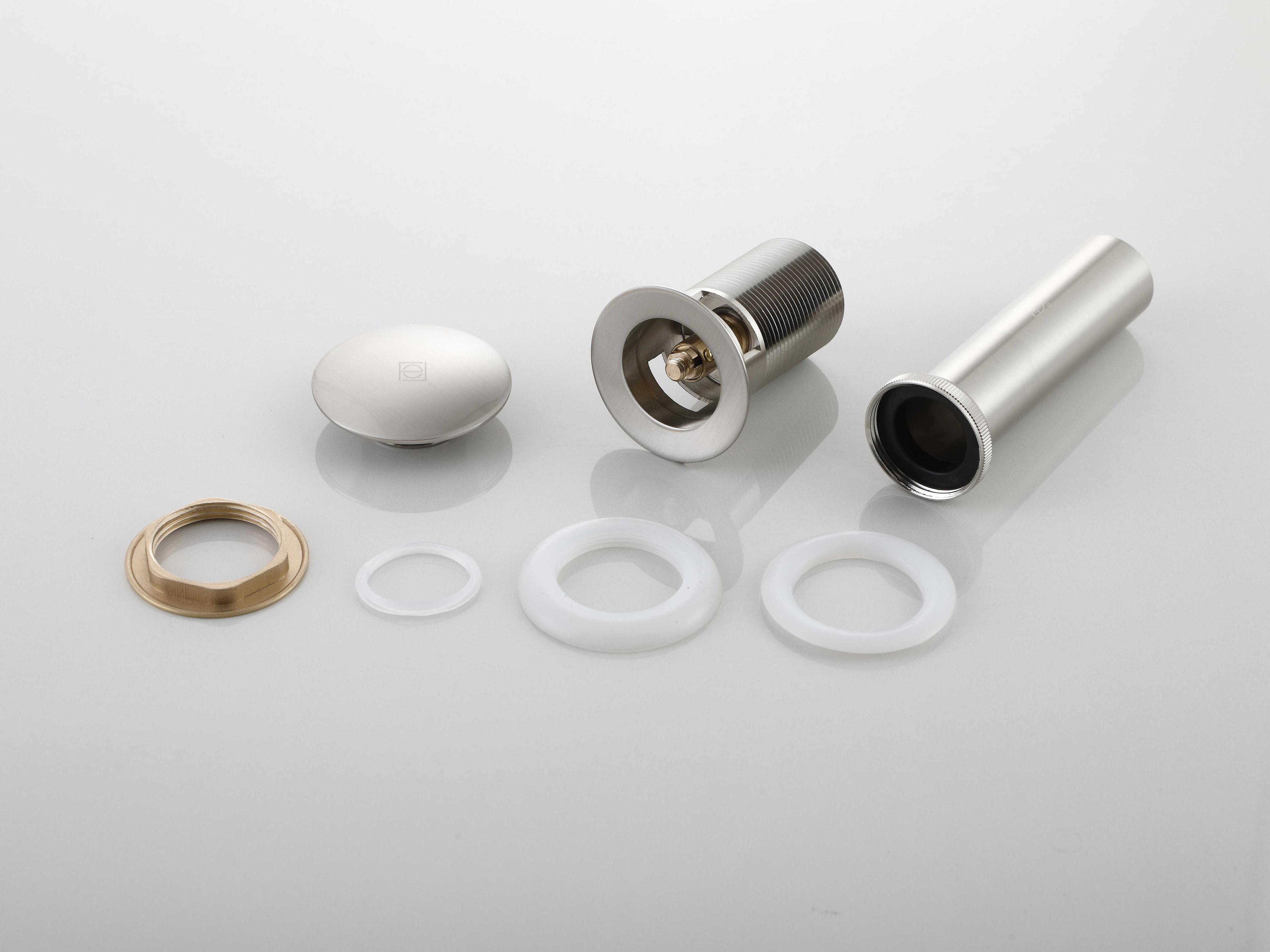 Elegant Lighting Irving Brushed Nickel Pop-Up Bathroom Sink Drain